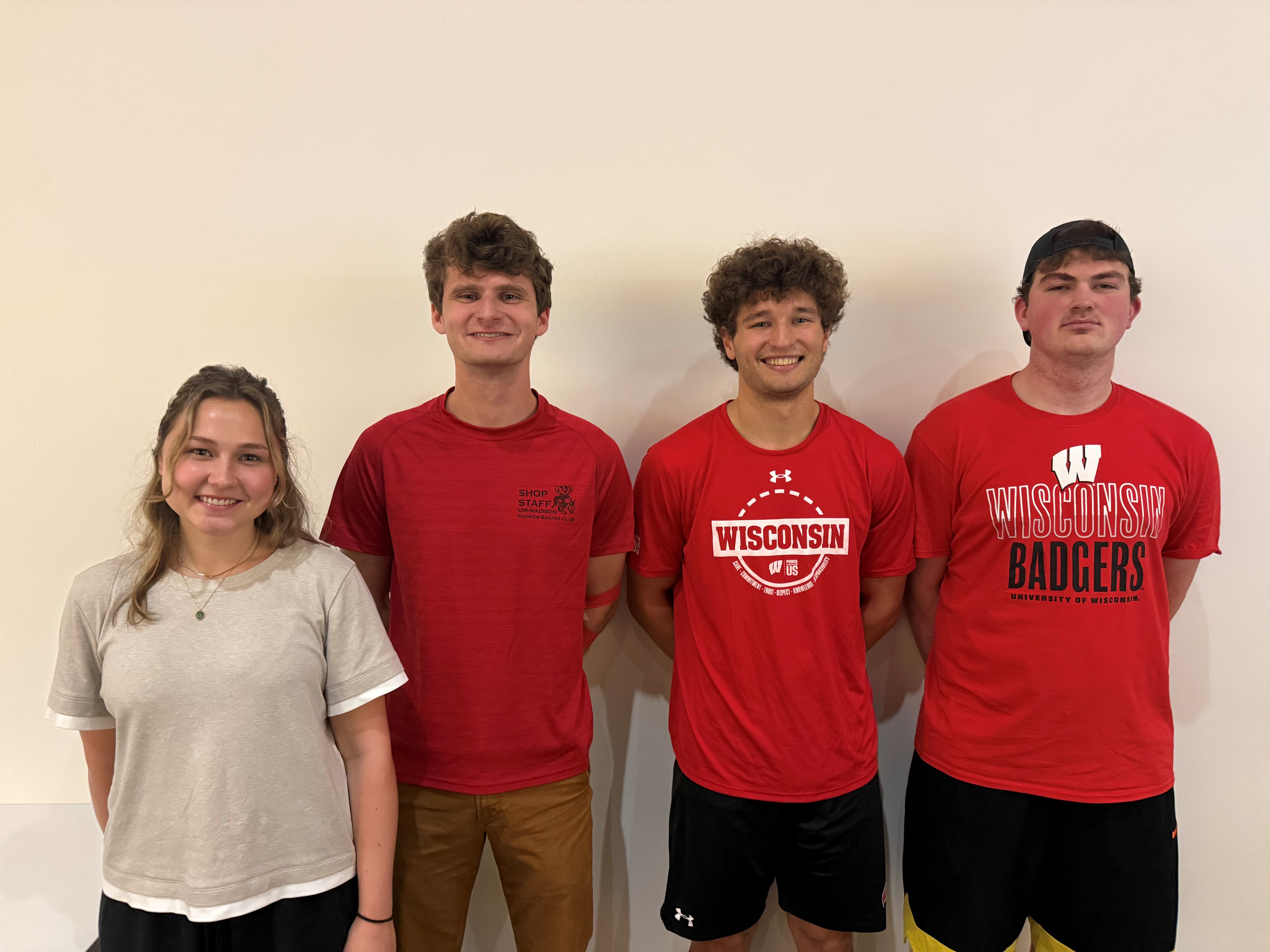 Team photo: Tess Fitzgerald, Andrew McLaughlin, Evan Koelemay, Nathan Knight