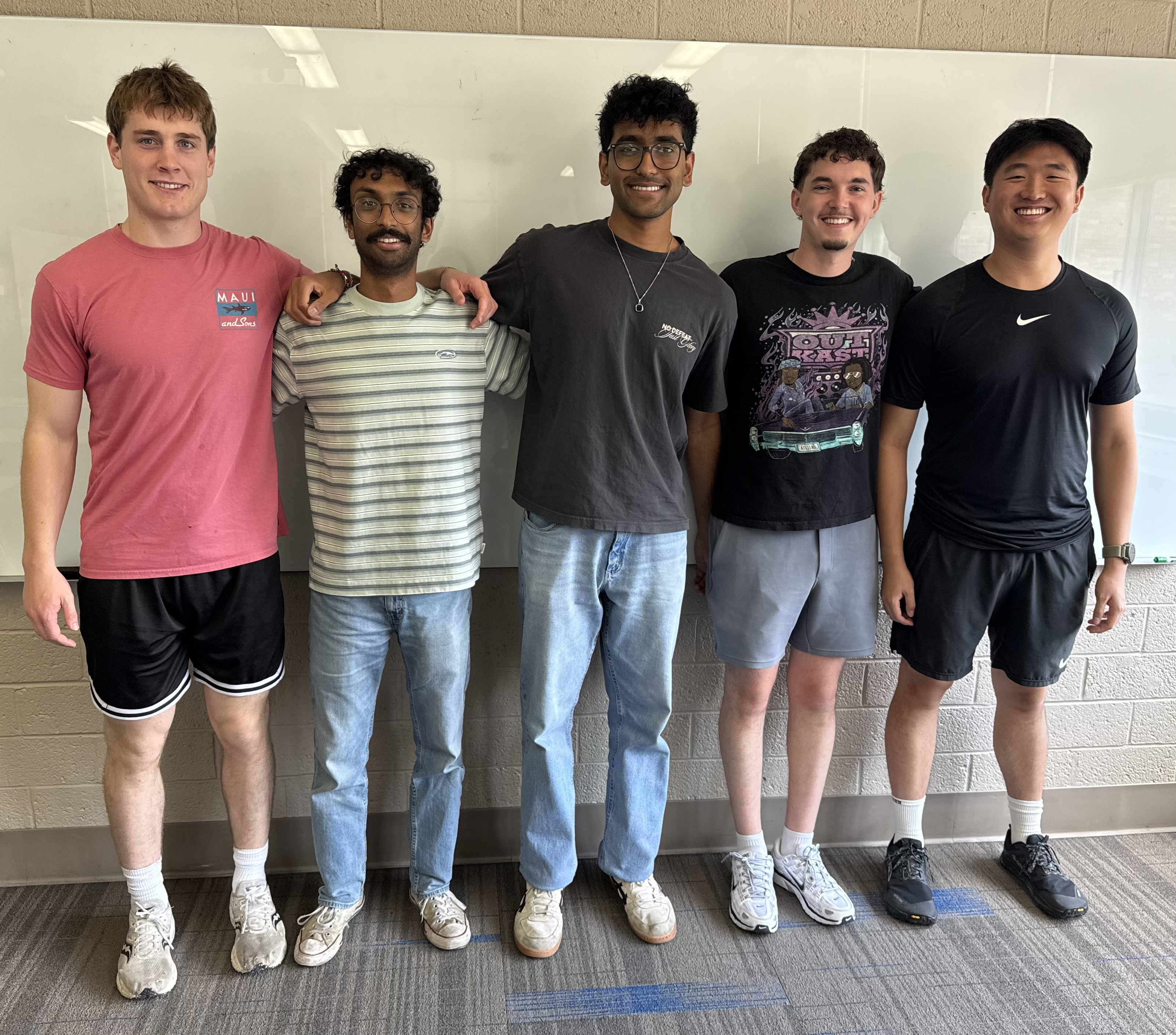 Graduated Bowman Probe Team Photo; Members from left to right: Caleb White, Neel Srinivasan, Sudhindra Chavadam, Caden Robinson, Kenneth Sun