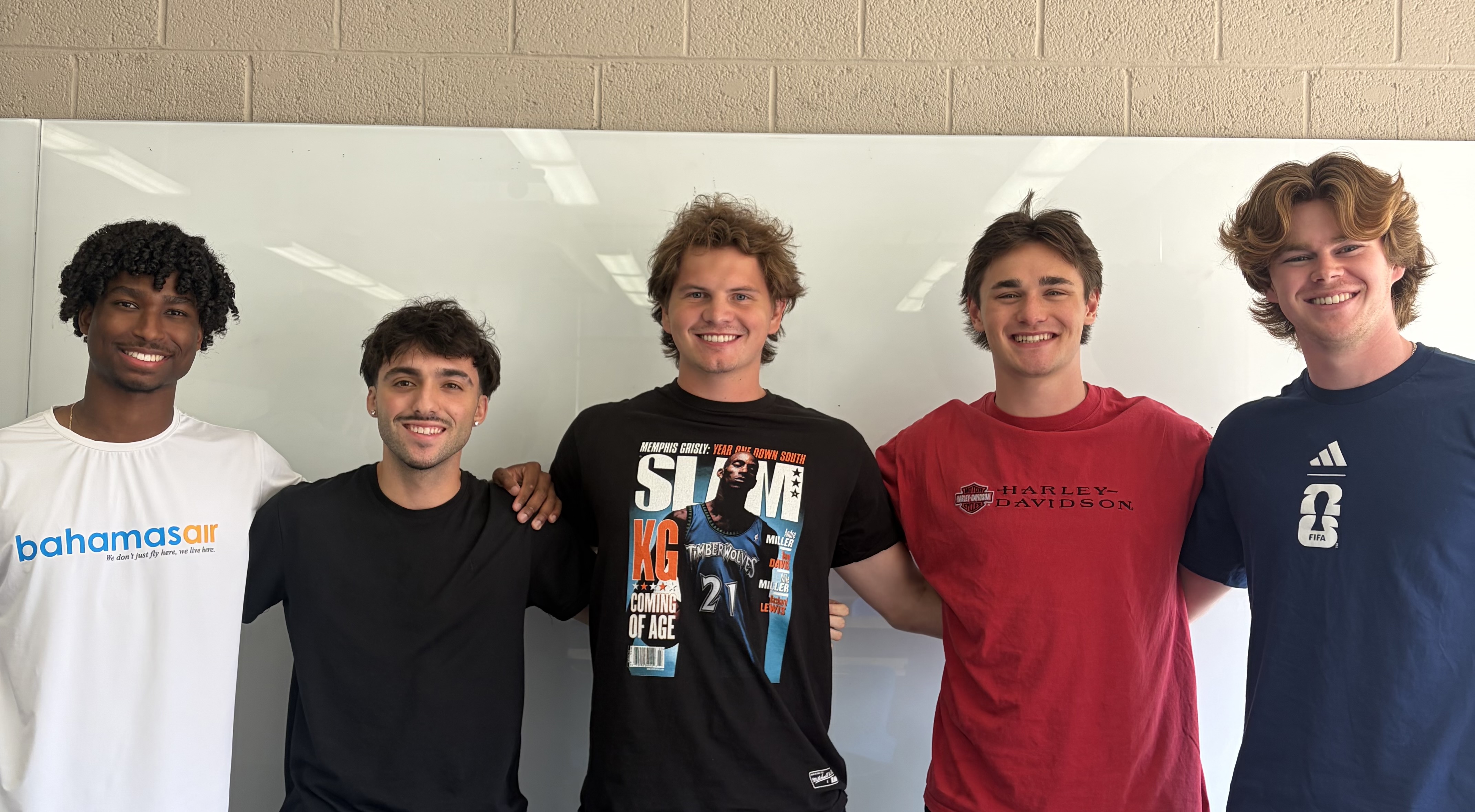 Team Picture: Rohan Kumaran (left), Logan Olivera (left center), Ben Walther (center), Luke deGuzman (right center), Matthew Robinson (right)