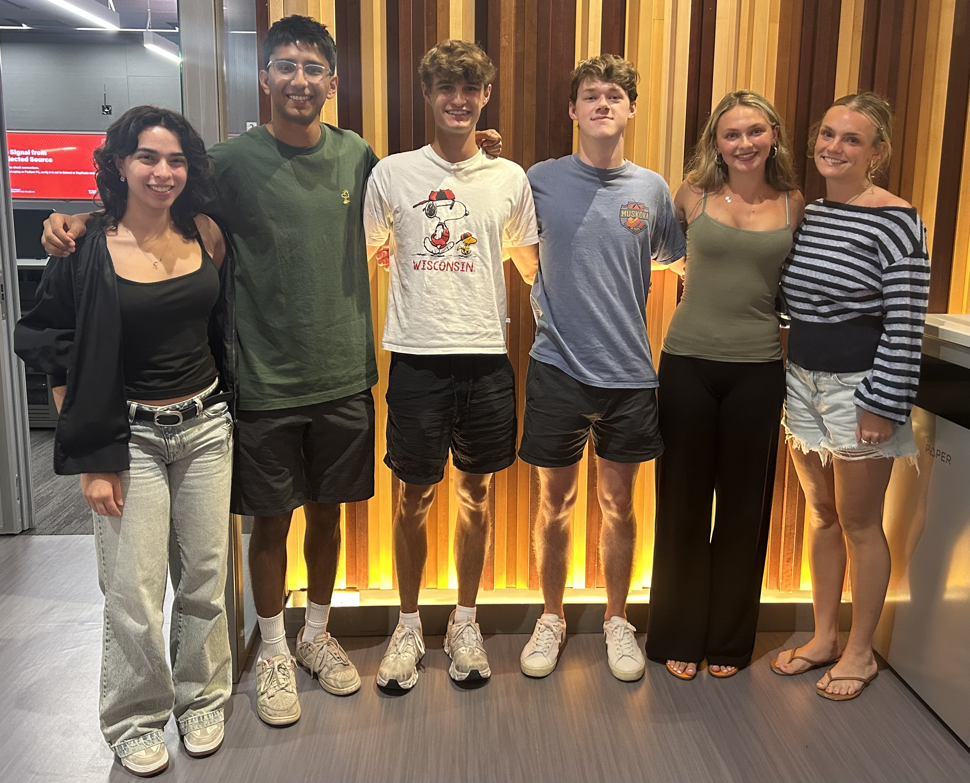 Team photo: (Left to right) Ashwini Ramchandran, Dular Das, Jack Mineau, Cody Klie, McKenna O'grady, Josie Wilber