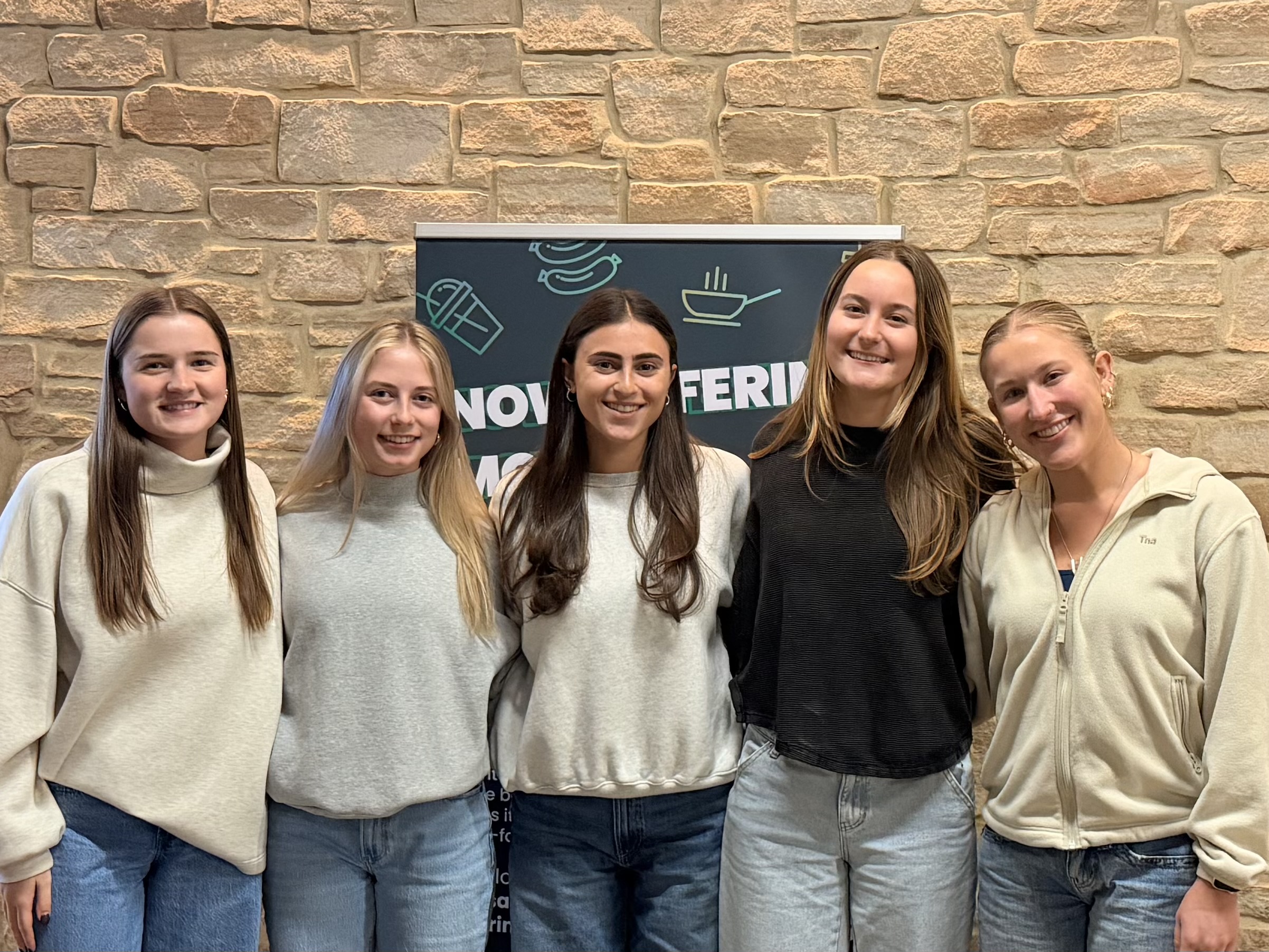 Left to right: Aubrianna Younker, Ella Barsness, Julia Avivi, Kate Briesemeister, Violet Urdahl