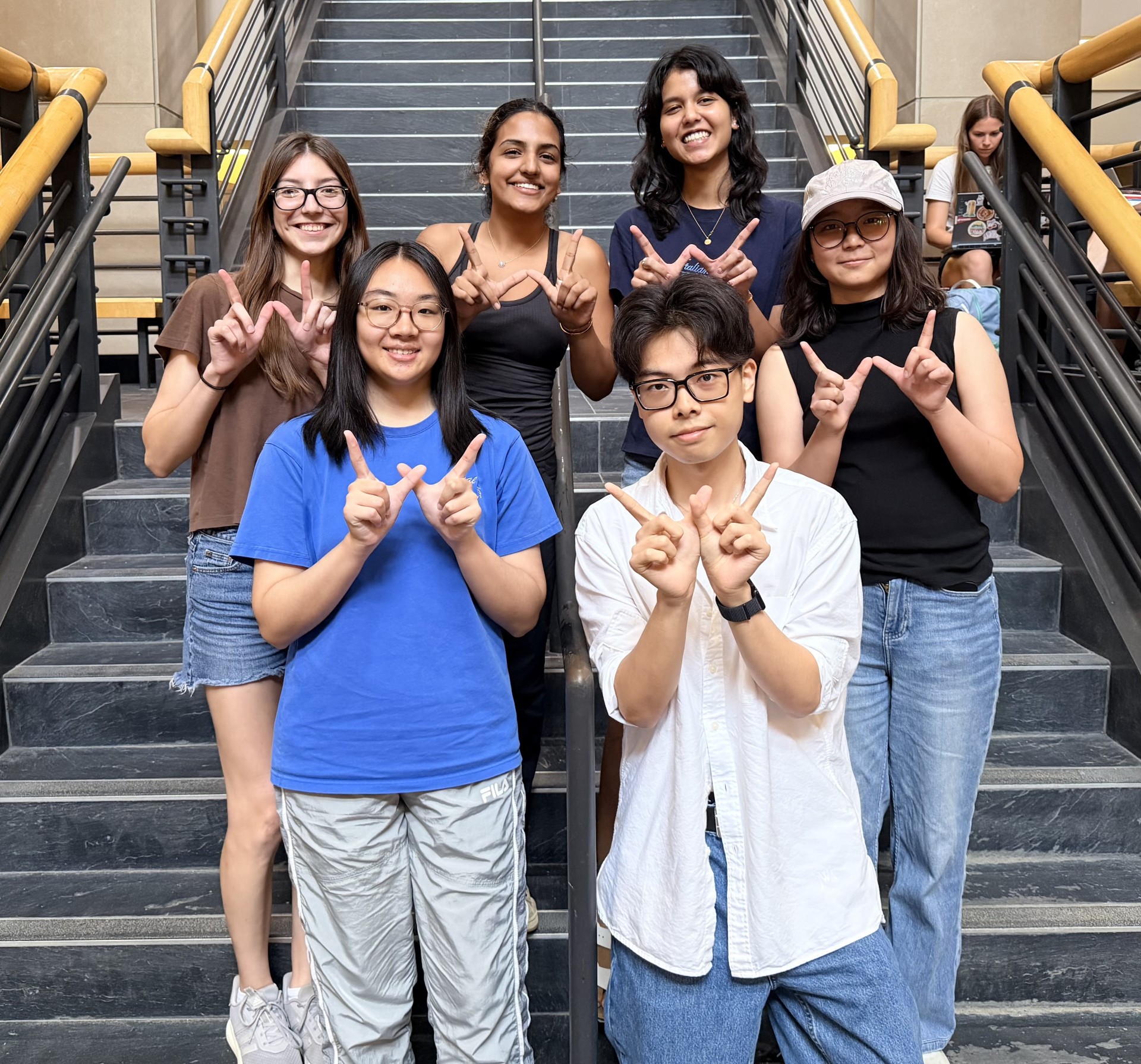 Top Row: Emily Mori-Fontora Lahari Gurram Vedika Poddar Meng Xu Bottom Row: Leqin Shu Juntao Teng