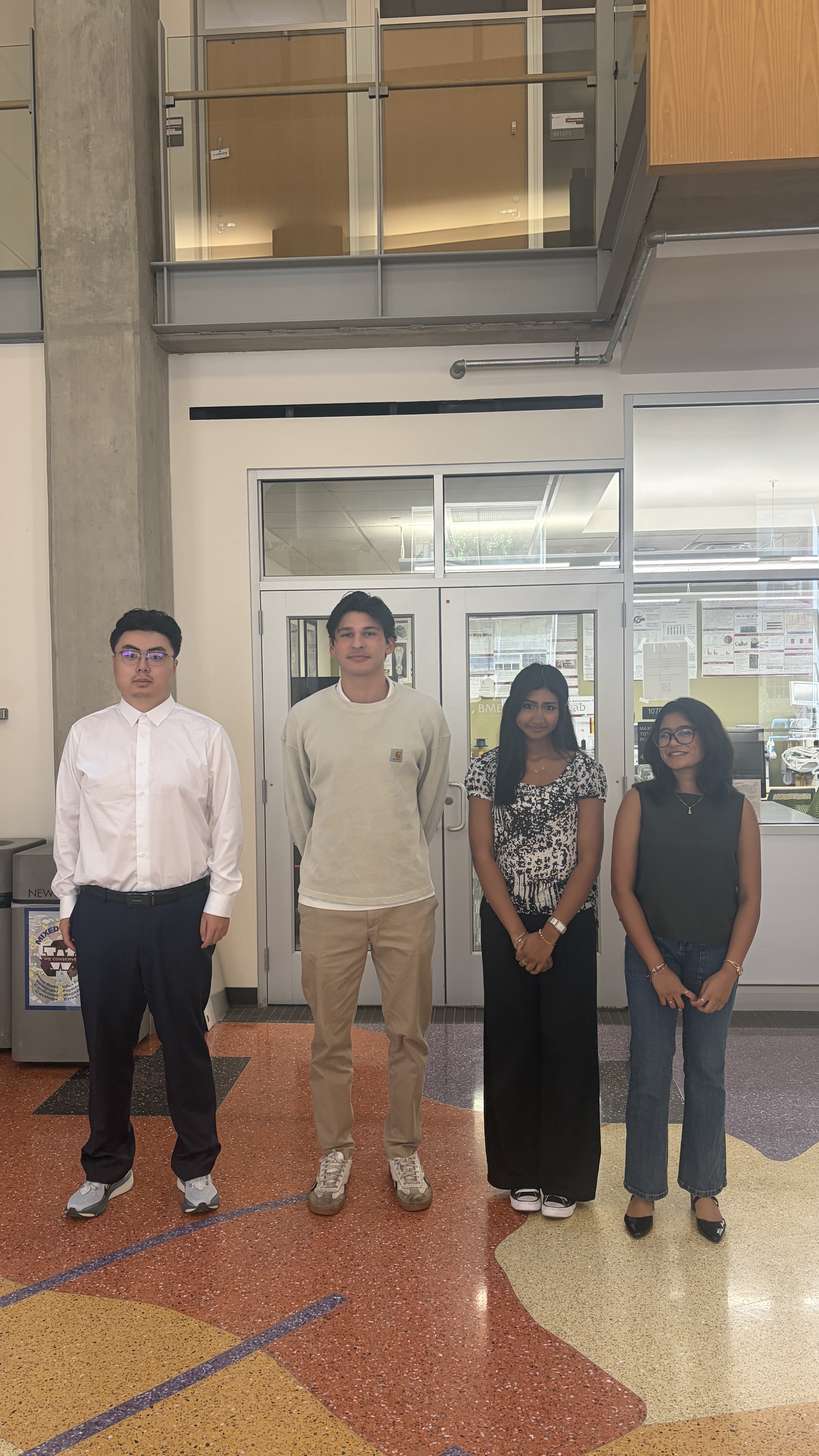 Team photo: Xicheng Yang, Nicolas Mandonaldo,Shreya Venkatesh, Navya Jain