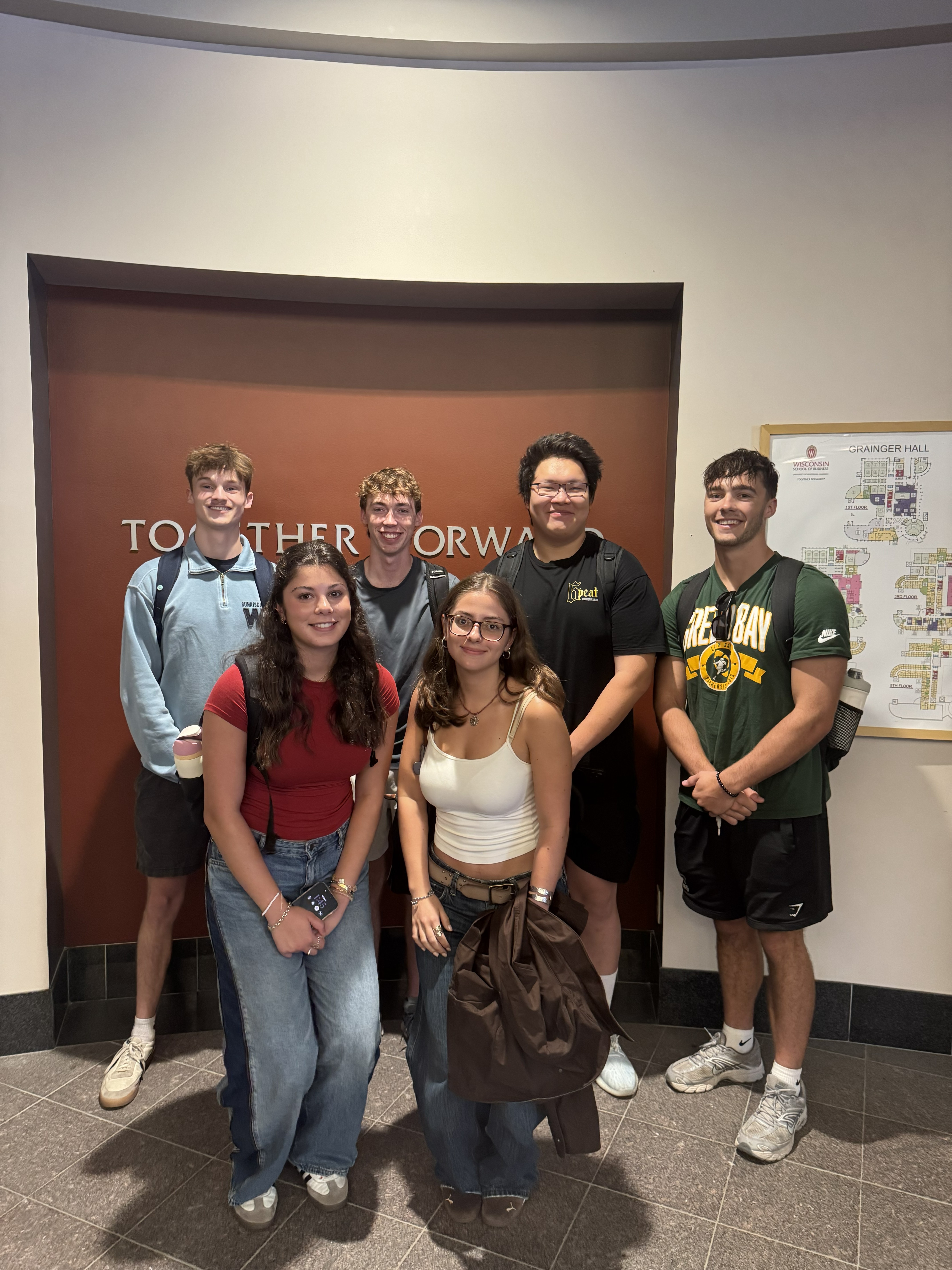 Top Row: Ethan Brockman, Aidan Burich, Wylie Liu, Riley Verboomen; Bottom Row: Malika Chebaclo, Paula Carreon