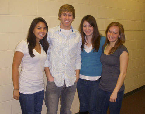 From left to right: Carmen Coddington, Bryan Jepson, Taylor Powers, and Laura Platner. 
