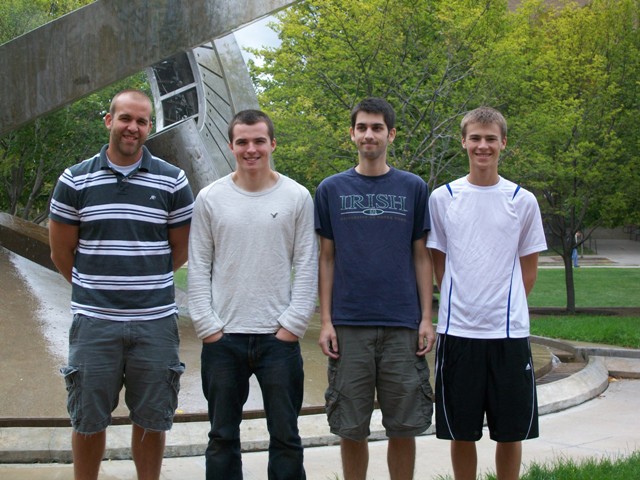Team members from left to right: Anthony Sprangers, Alexander Johnson, Patrick Cassidy, Sean Heyrman.