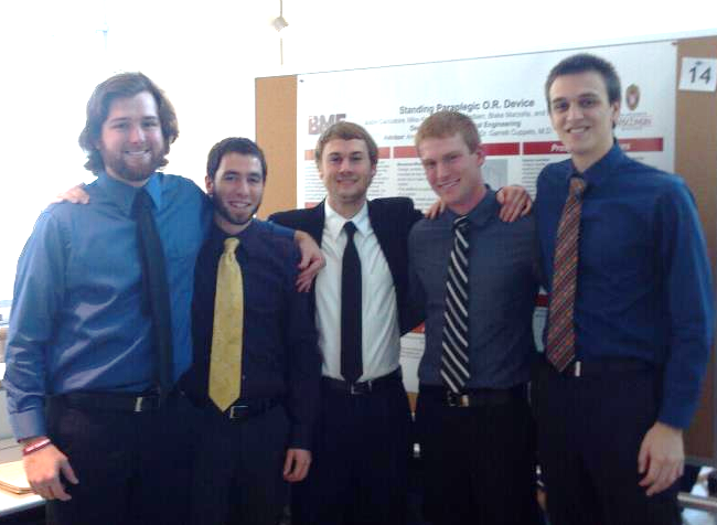 Team members from left to right: Bret Olson, Michael Konrath, Justin Cacciatore, James Madsen, Blake Marzella