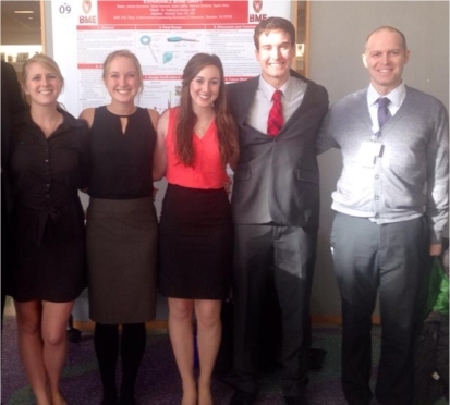 Team members from left to right: Taylor Weis, Terah Hennick, Katie Jeffris, James Dorrance, and client, Dr. Nathaniel Brooks