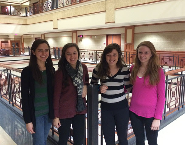 Team members from left to right: Ana G. Lara Santiago, Kimberly Buchanan, Alenna Beroza, and Emily Junger