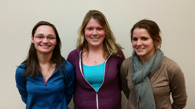Team members from left to right: Samantha McCarthy, Kaitlyn Laning, Kelsey Veserat