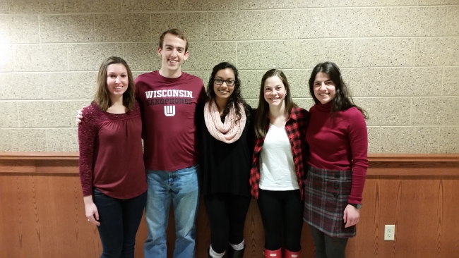 Team members from left to right: Breanna Hagerty, Isaac Loegering, Sheetal Gowda, Christina Sorenson, and Madeline Gustafson