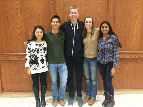 Team members (from left to right): Michelle, Trevor, Jacob, Katrina, Anjali