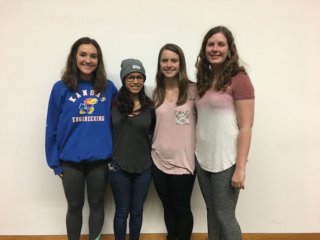 Team members from left to right: Shelby Mochal, Tianna Garcia, Emmy Russell, and Morgan Kemp