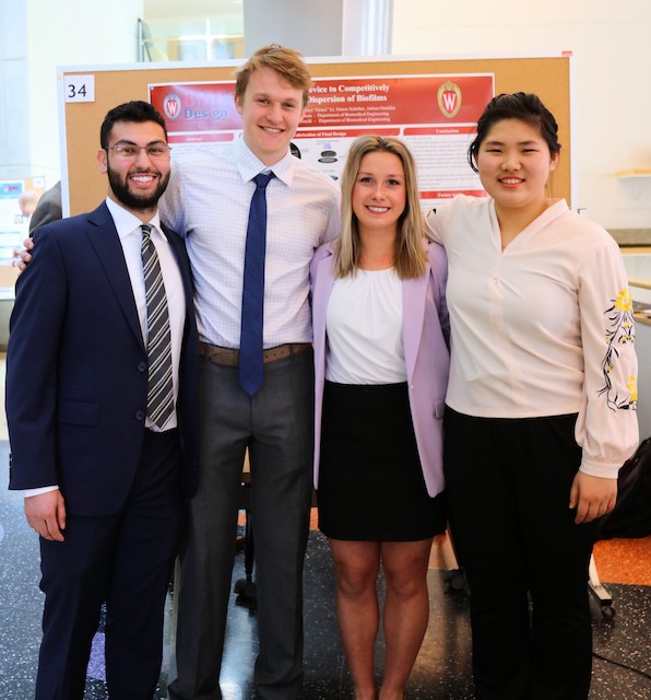 Team members from left to right: Adrian Omidfar, Simon Schirber, Victoria Trantow, Grace Li