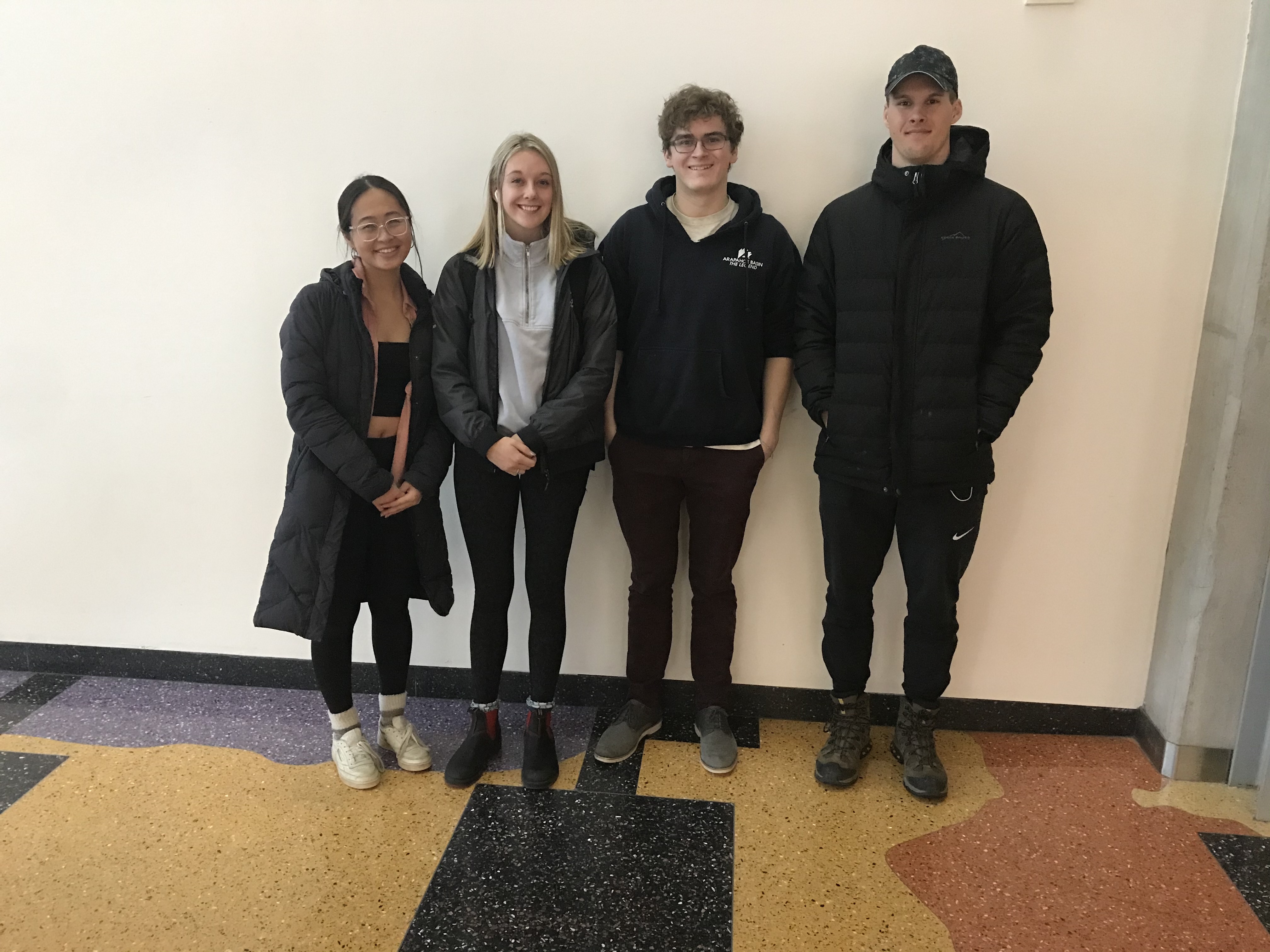 From Left to Right: Jessica Wang (Communicator), Abby Drake (BWIG), Mark Hutson (BSAC/BPAG), and Preston Lewis (Team Leader)