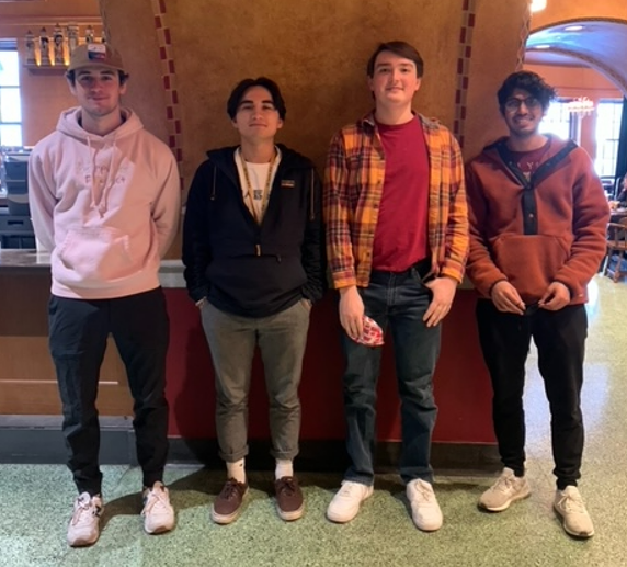Pictured left to right: Adam Ebenhoeh, William Dunn V, Jack Ruhland, and Navjot Rehal