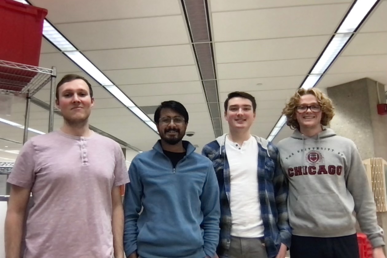 (from left to right) Jan Maroske, Aaranyak Bhattacharya, Jack Ruhland, and Riley Norman