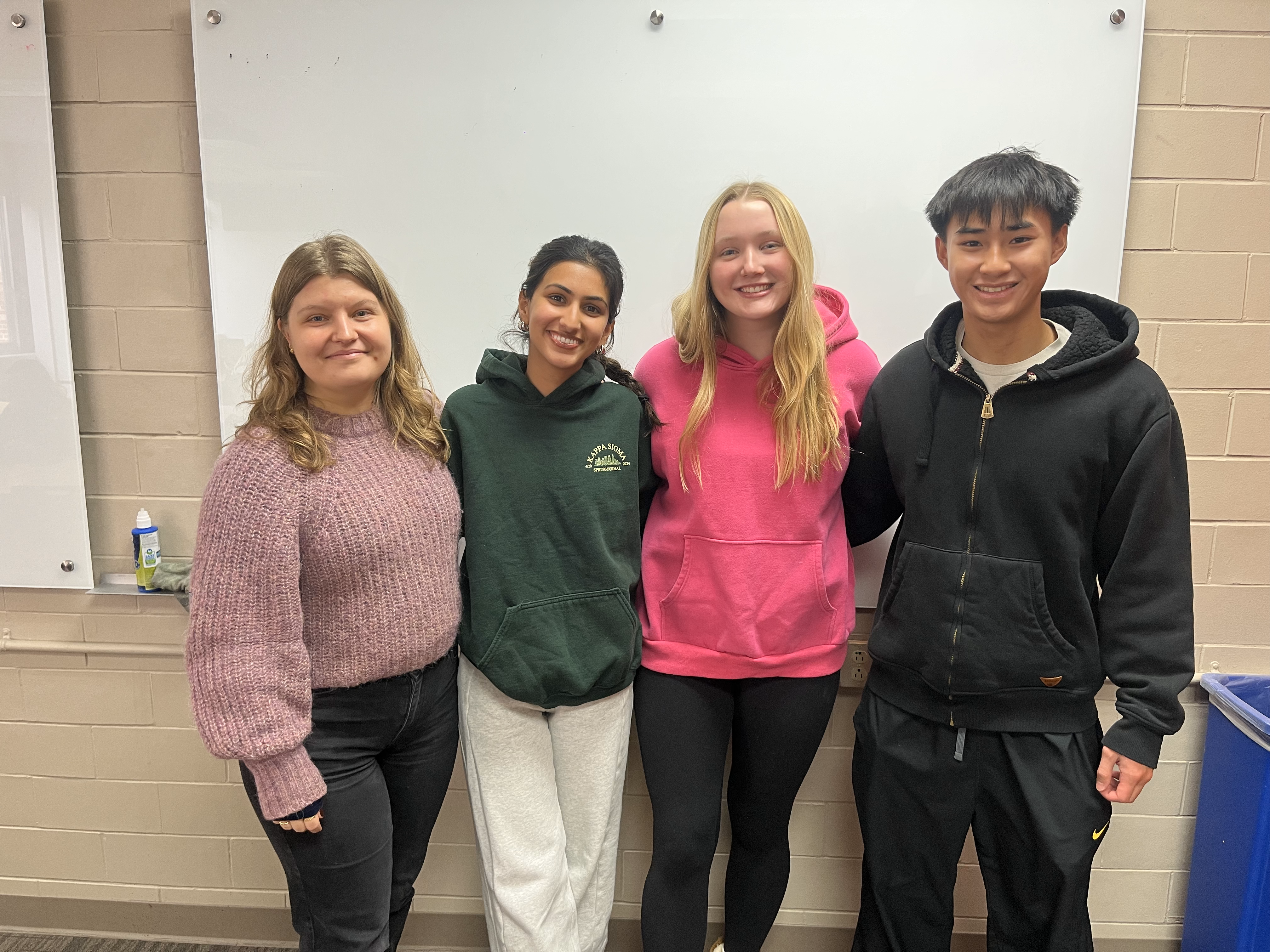 Team Members (from left to right): Hannah Johansen, Arshiya (Ria) Chugh, Megan Pearson, and Chris Vo