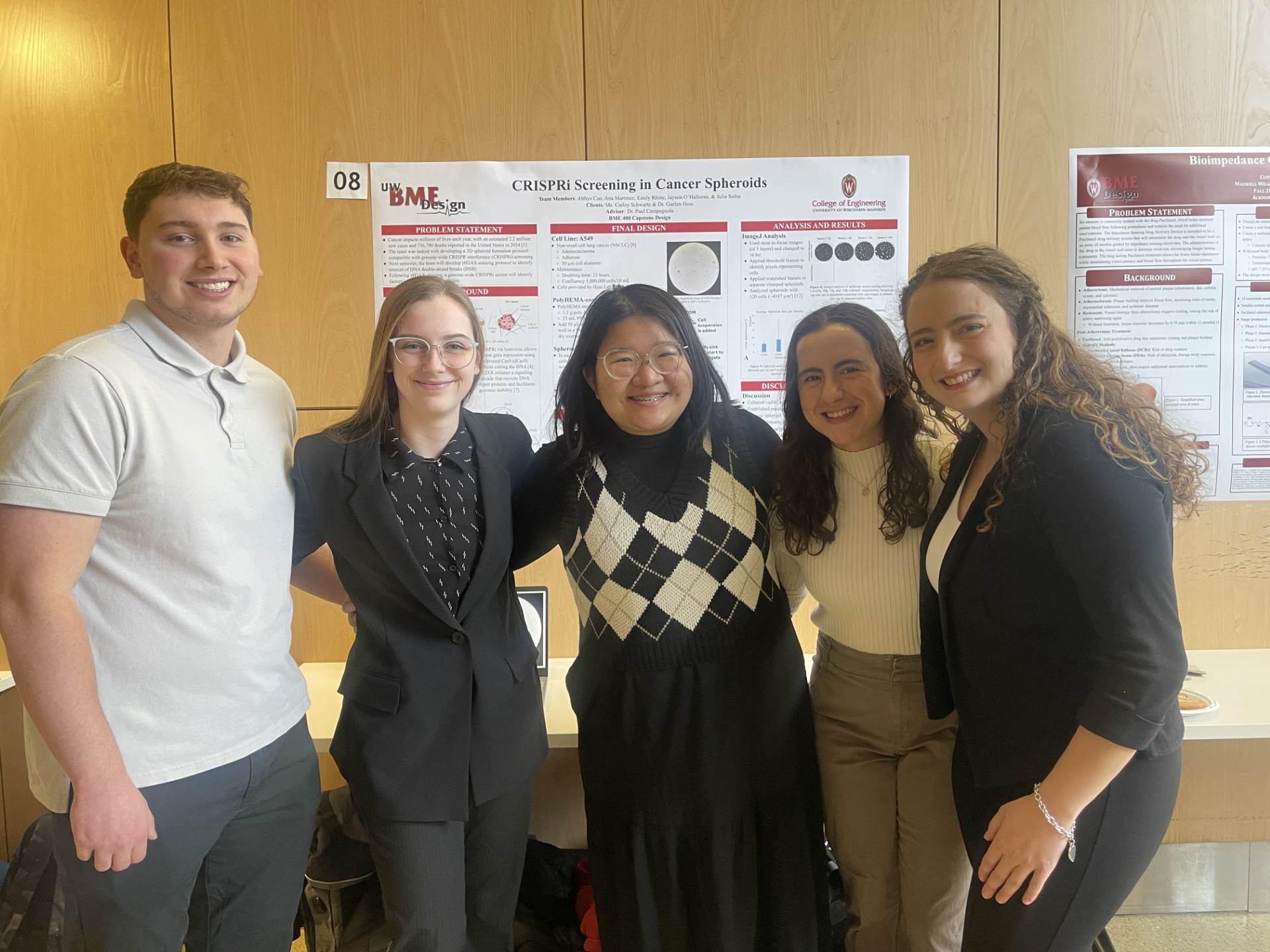 From left to right: Jayson Ohalloran, Emily Rhine, Althys Cao, Ana Martinez, and Julia Salita