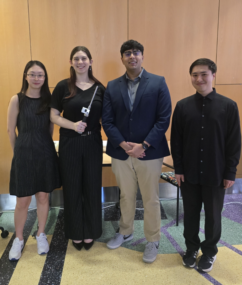 (Left to Right) Shuyan Zhang, Liv Baumann, Dhruv Nadkarni, Edward Han
