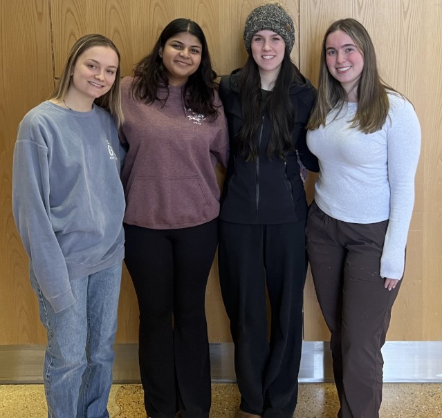 Team photo: Guillemette Schroepfer, Rayona Kinny, Elleana Thom and Grace Boswell.