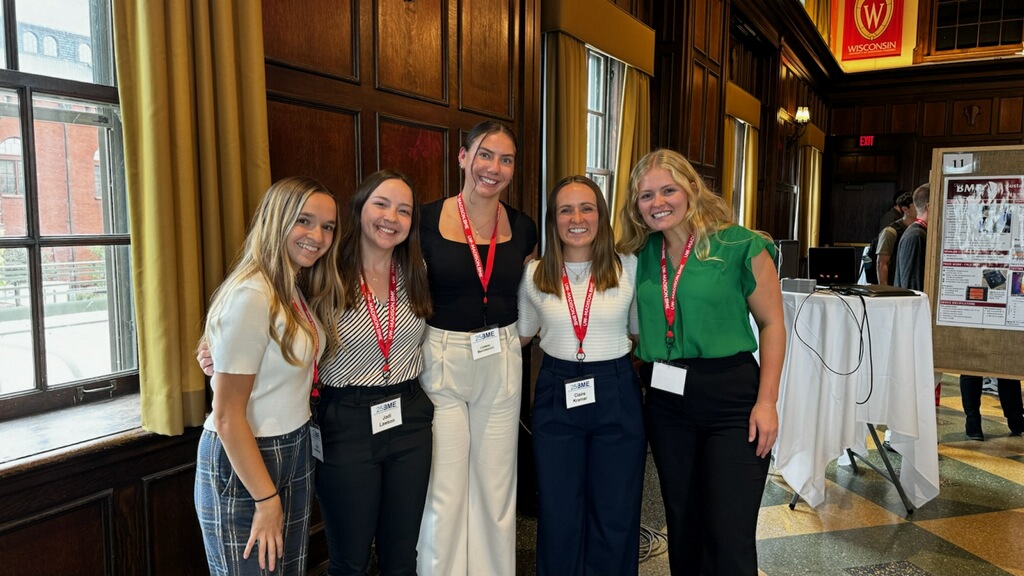 From left to right: Taylor Brendemuehl, Jodi Lawson, Lindsay Marcinkevich, Claire Kramar, Abbylee Maeder