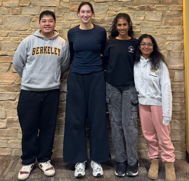 Left to right: Jetzu Thao (BSAC & BWIG), Kendall Witt (BPAG), Nithila Balaji (Lead), Shashandra Suresh (Communicator)