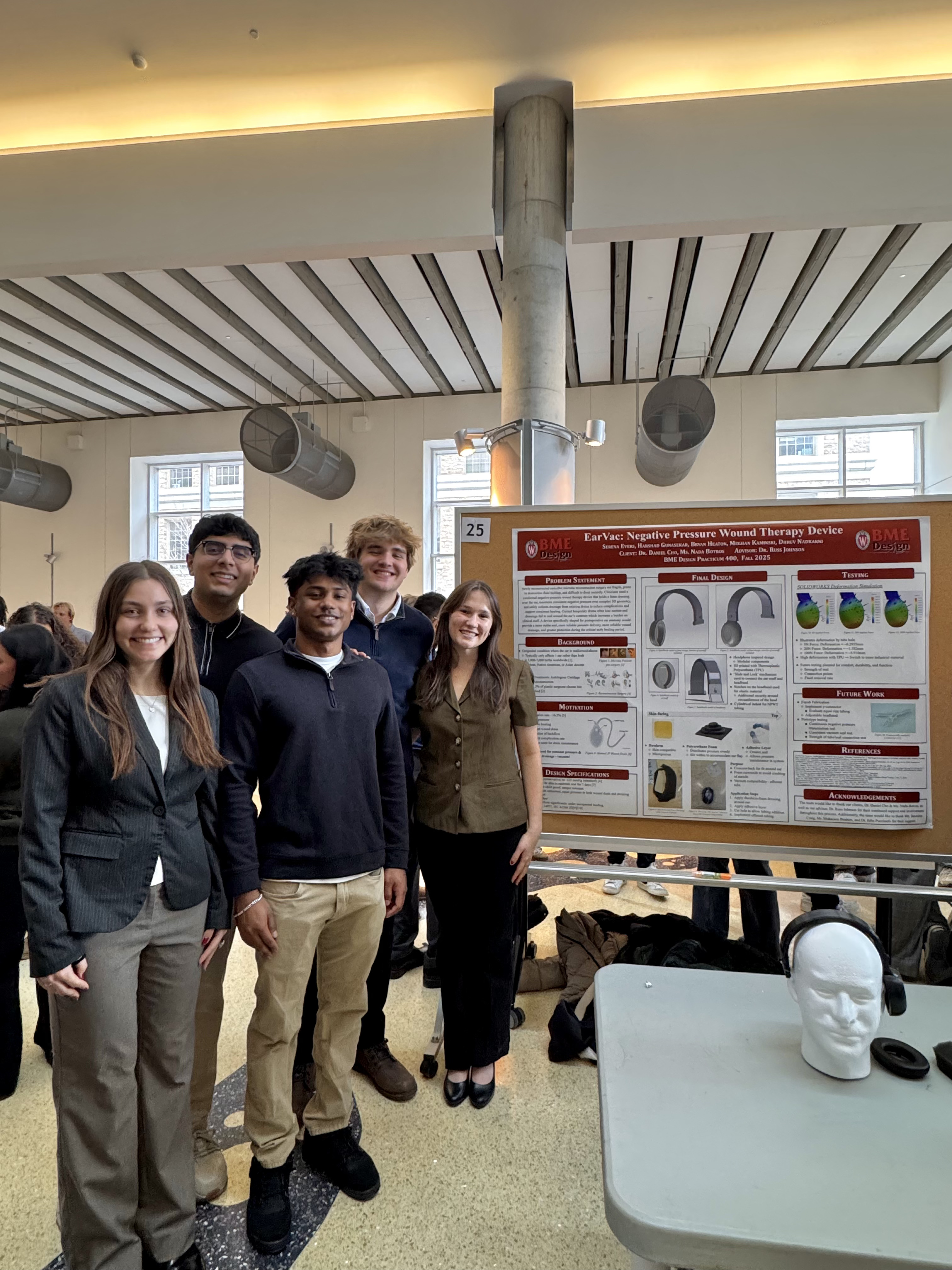 Left to right - Serena Evers, Dhruv Nadkarni, Harshad Gunasekar, Bryan Heaton, Meghan Kaminski