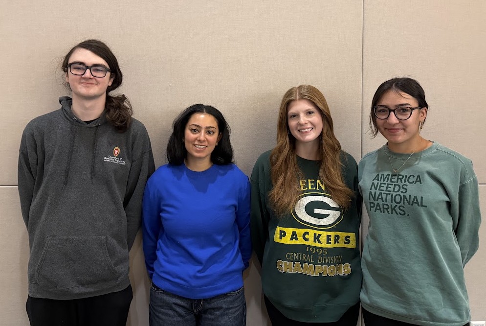 Team photo: Left to right: Freyja Heggeland, Noor Awad, Therese Kalt, Katherine Sattel