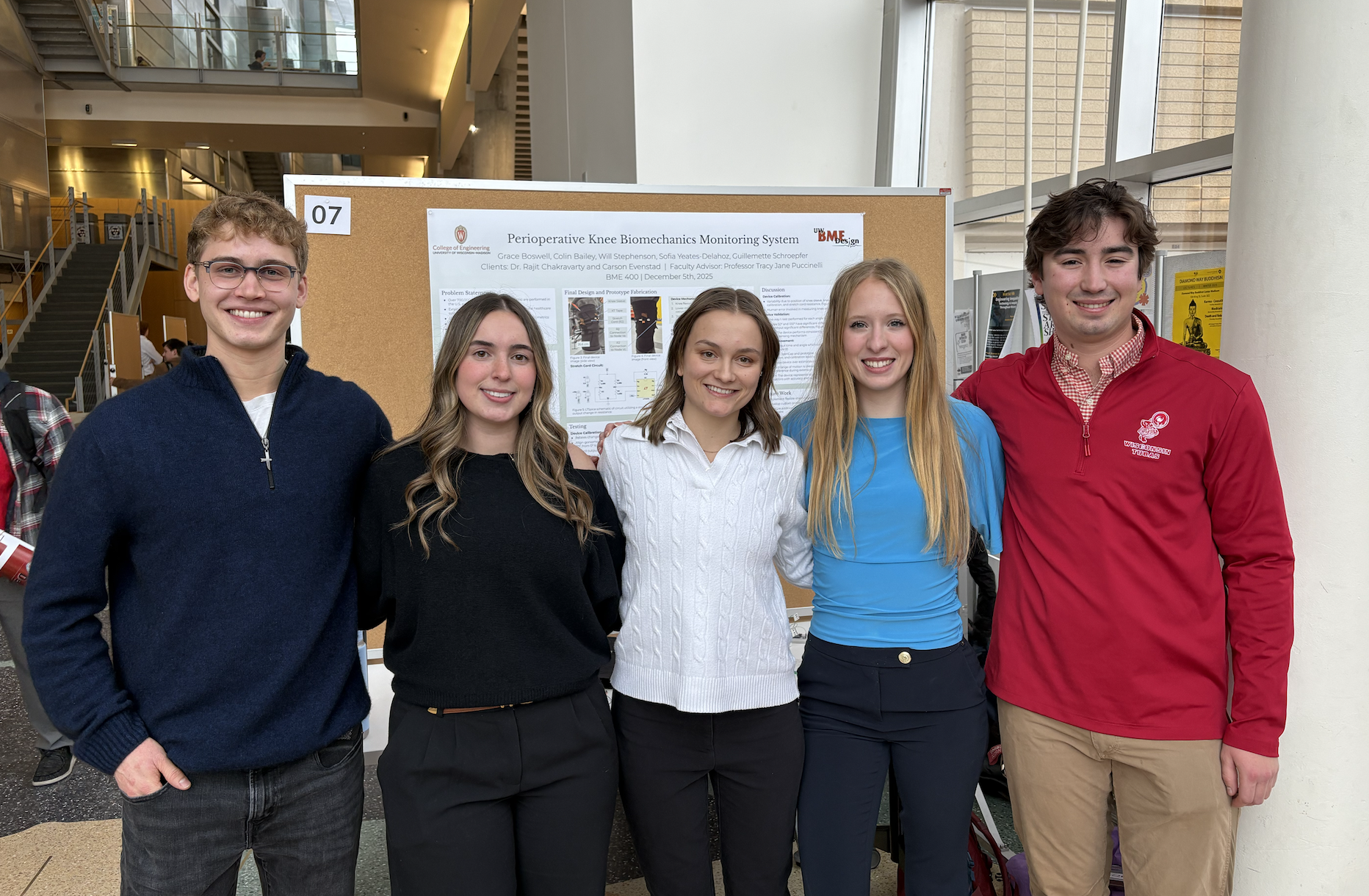 (Left to right): Colin Bailey, Grace Boswell, Guillemette Schroepfer, Sofia Yeates-Delahoz, Will Stephenson