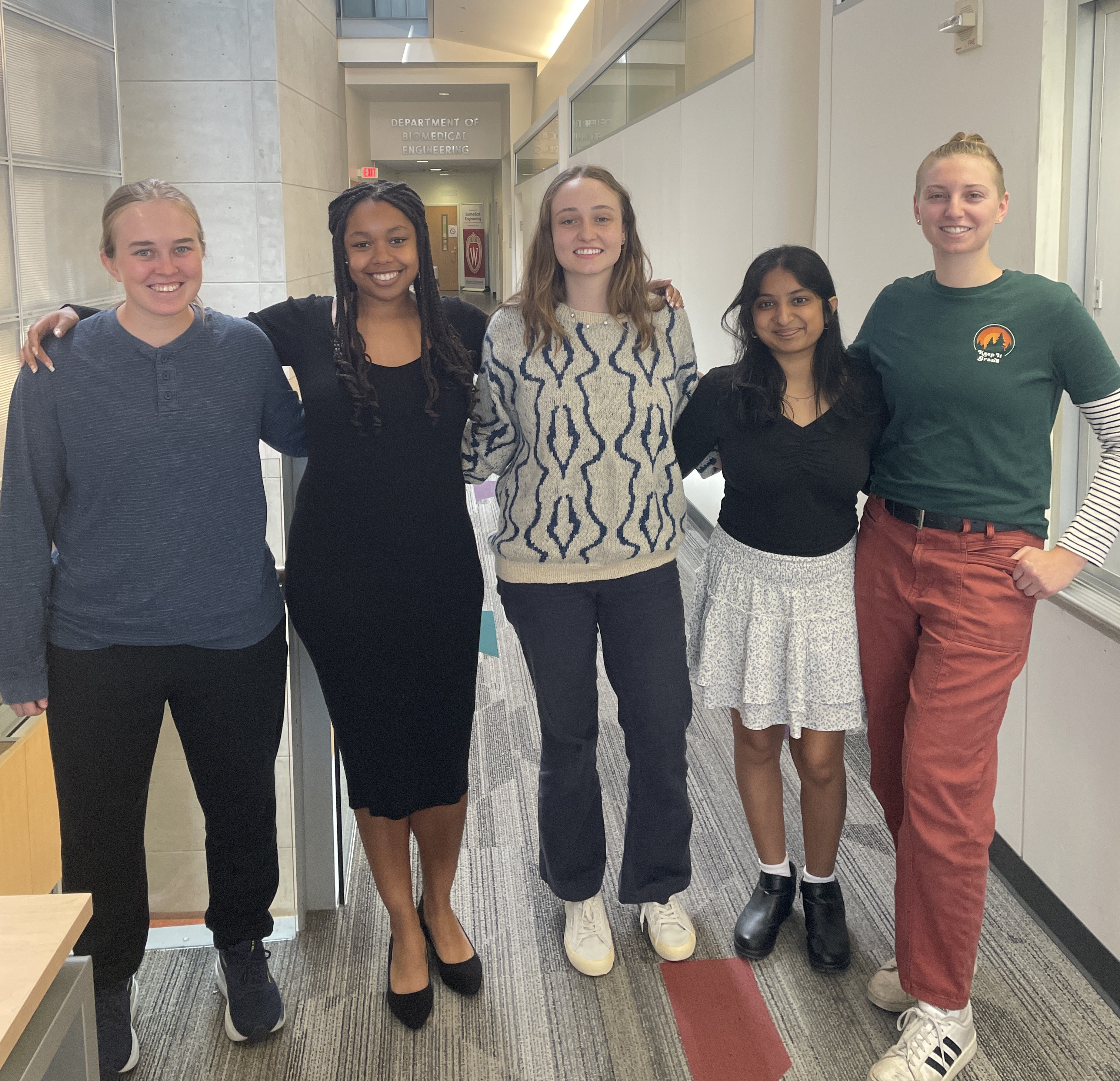 Team Photo: (left to right) Stephanie Vigmond, Dominique Gooden, Ana Toscano, Mahathi Karthikeyan, Sophia Speece