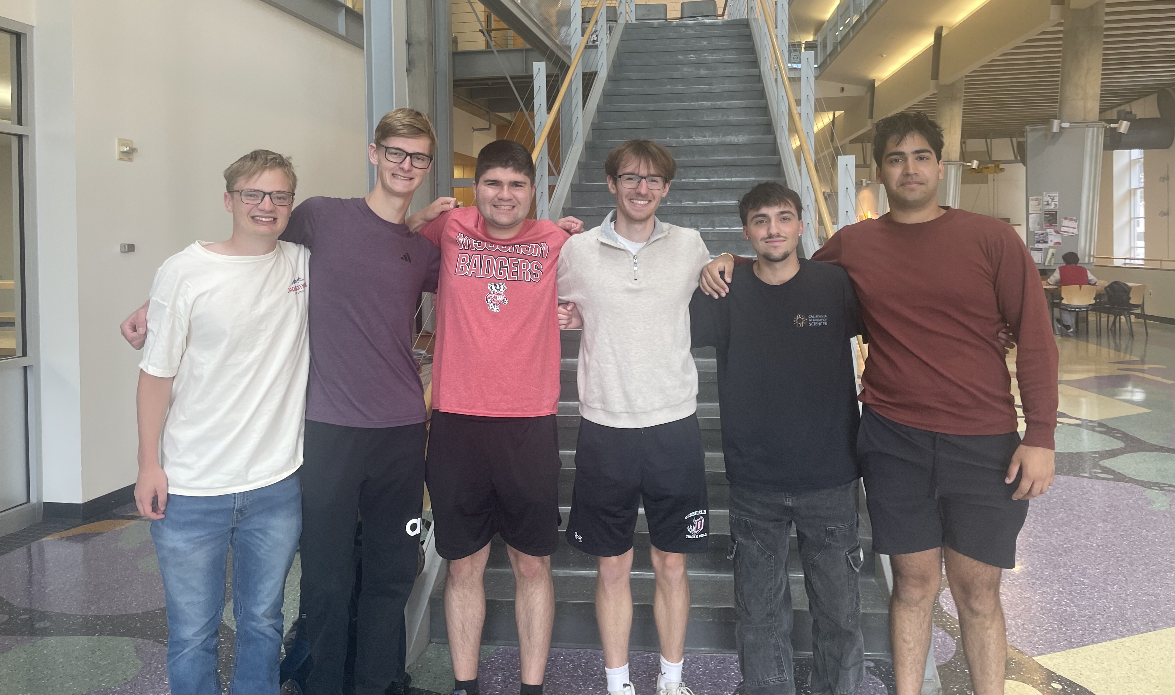 Charlie Fischesser, Jackson Stewart, Andrew Dirkse, Kalob Kimmel, Logan Olivera, Sameer Bhatt