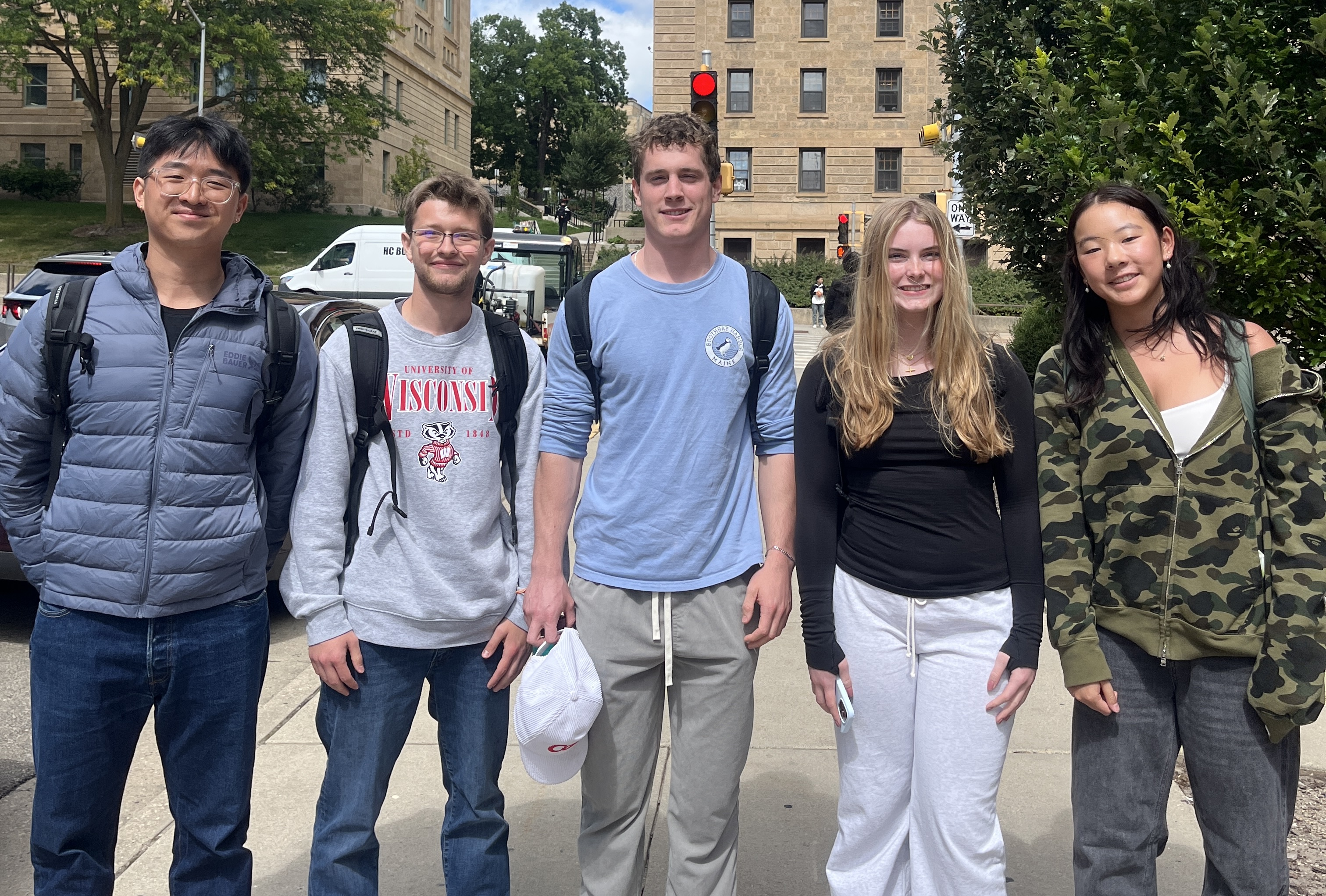 Team photo: Kenneth Sun, Matthew Niemuth, Caleb White, Presley Stellflue, Sarah Kong