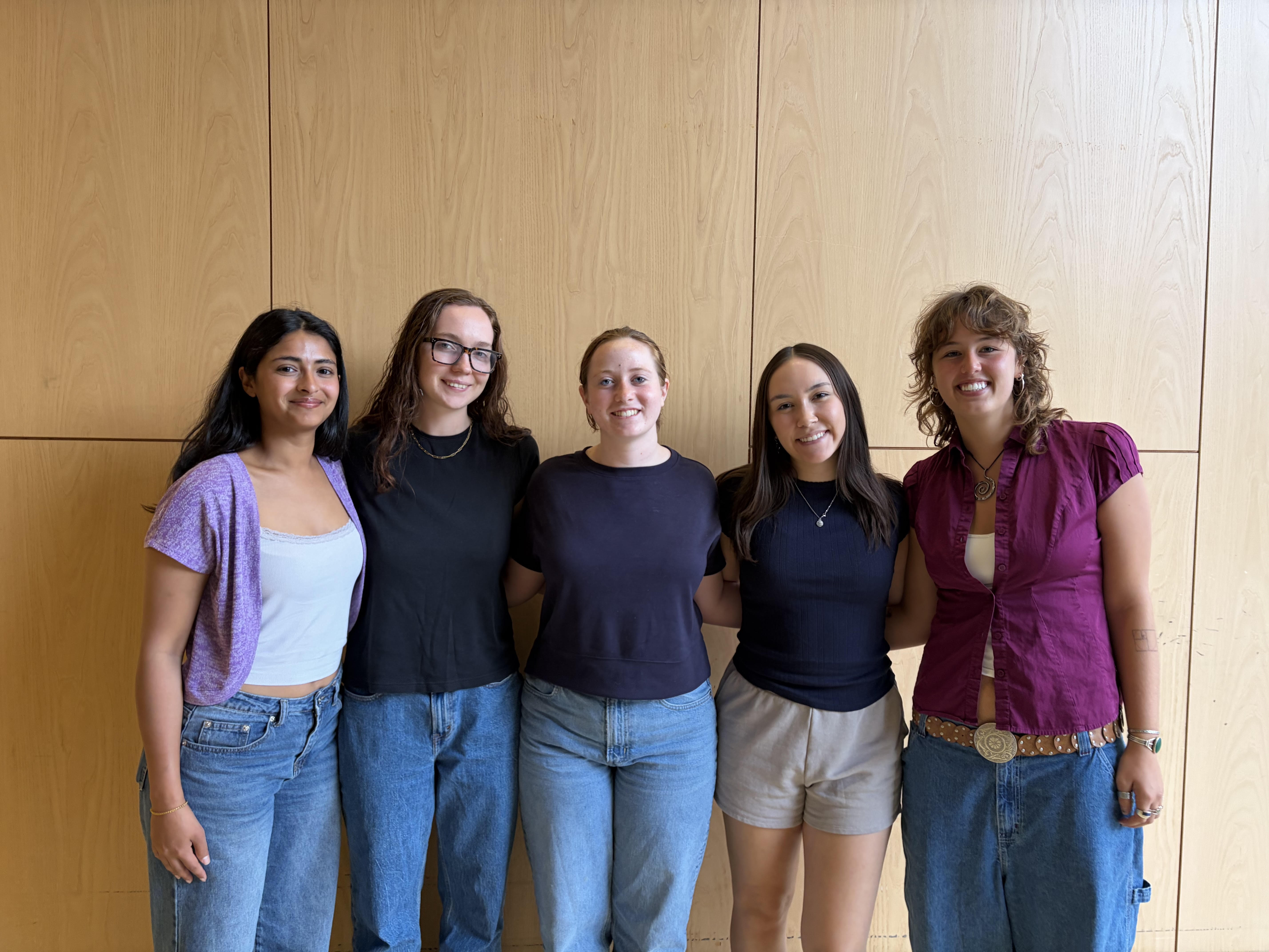 (Left to Right) Ashmita Bhowmik, Carolyn Randolph, Kendra Ohde, Alexis DePuydt, Francesca Angiulli