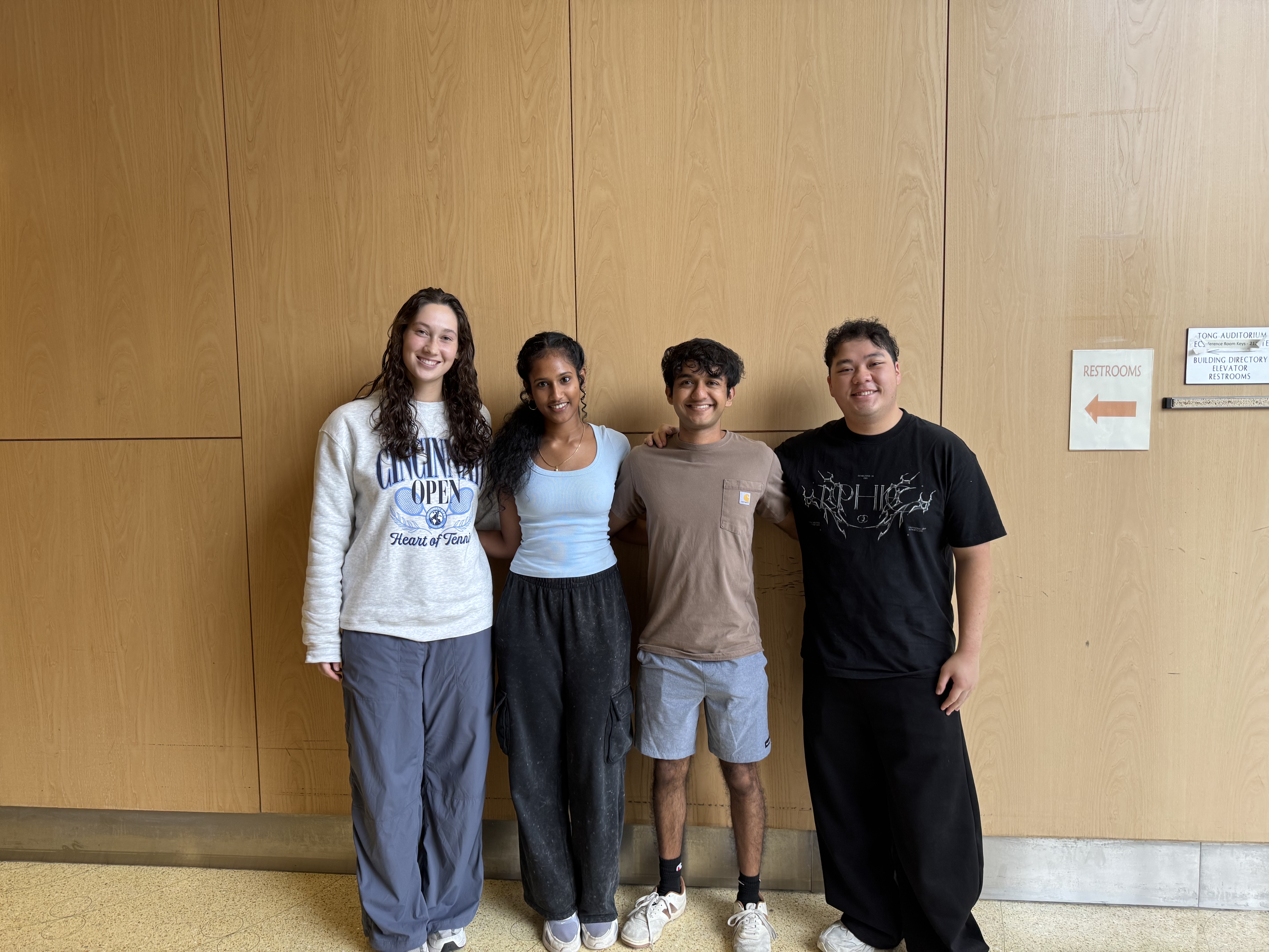 Team photo(left to right): Kendall Witt, Nithila Balaji, Shashwat Shastri, Jetzu Thao
