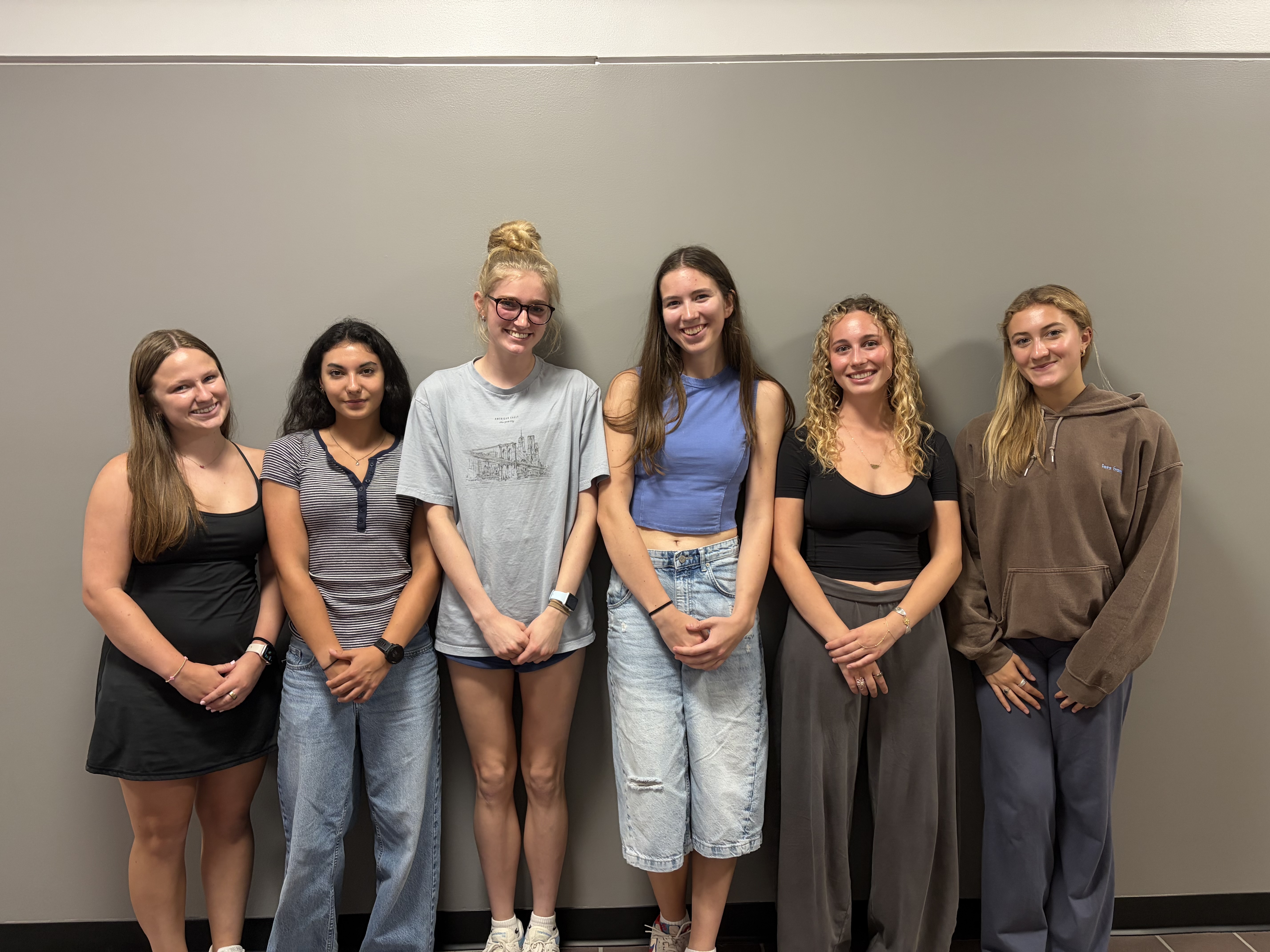 Left to right: Addison Tanner, Lana Schardt, Eve Vosters, Kira Schienke, Cassity Dechenne, Lilli Tanner