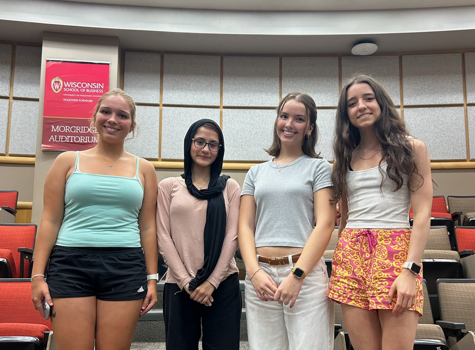 Team Members (Left to Right: Karen Pisano, Hiba Shah, Mina Hawkins, Abigayle Chapman)