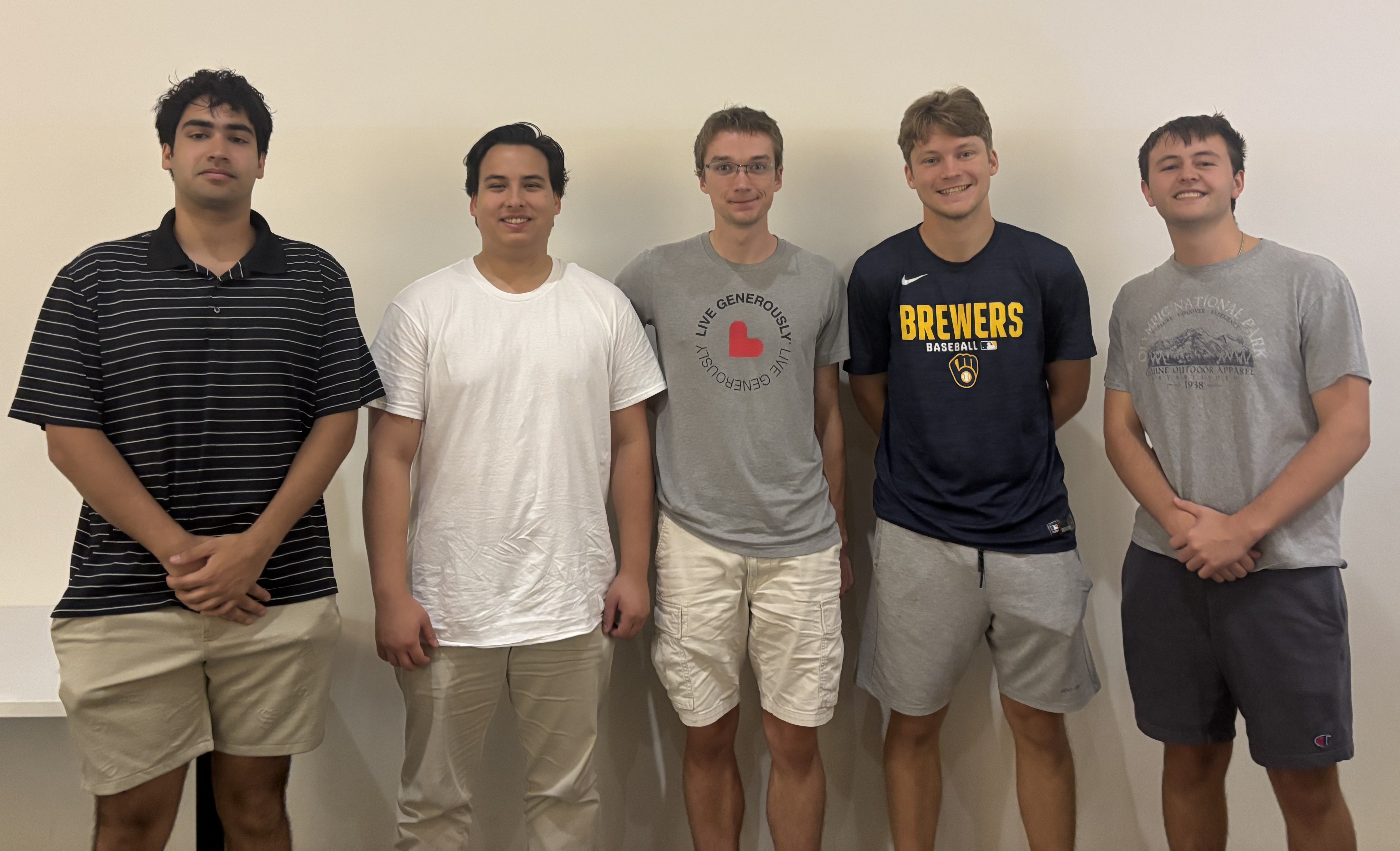 Team Members (from left to right): Sameer Bhatt, David Diancin, Timothy Mandler, Kyle Komro, Dylan Croce