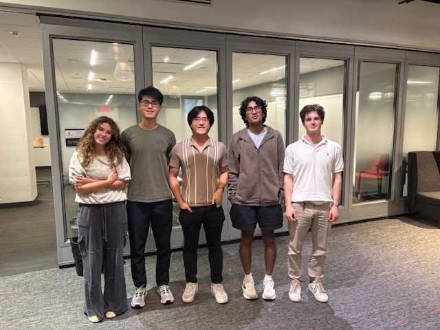 From left to right. Kate Fletcher, Jay Liu, Evan Zheng, Kavin Yedlapalli, Joe Hegeman, Reghan Ziegler (not pictured)