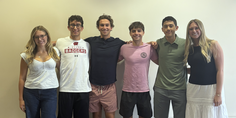 Pictured (Left to Right): May Kennelly (Leader), Nicholas Miles (BSAC), Sam Zakaib (Co-BWIG), Justin Schwartz (Co-BWIG), Luca Benedetto (BPAG), Olivia Kallas (Communicator)