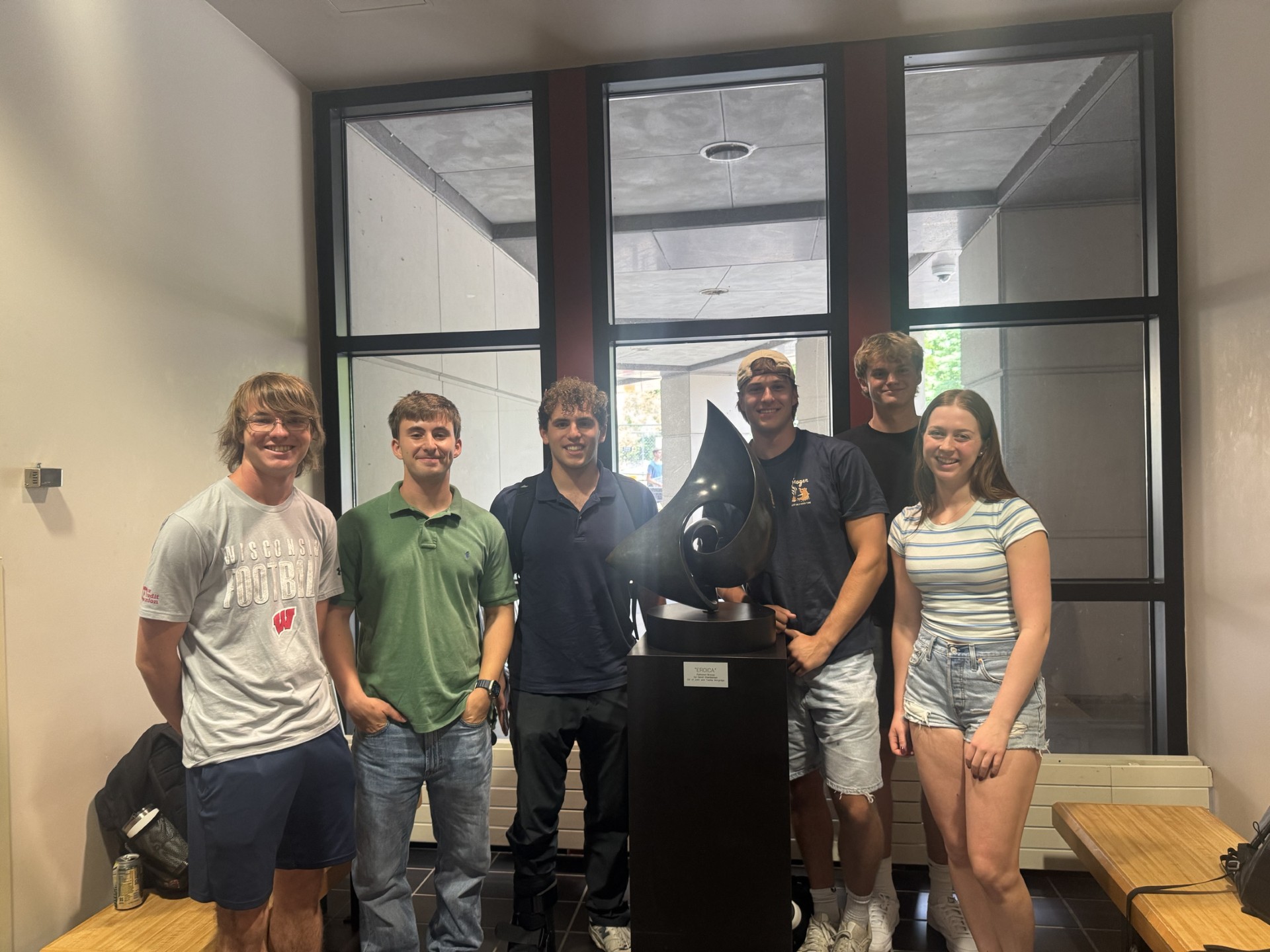 Left to right: Owen Damkot, Ryan Wahl, Henry Salita, William Lecy, Elijah Rindfleisch, Teegan Davis