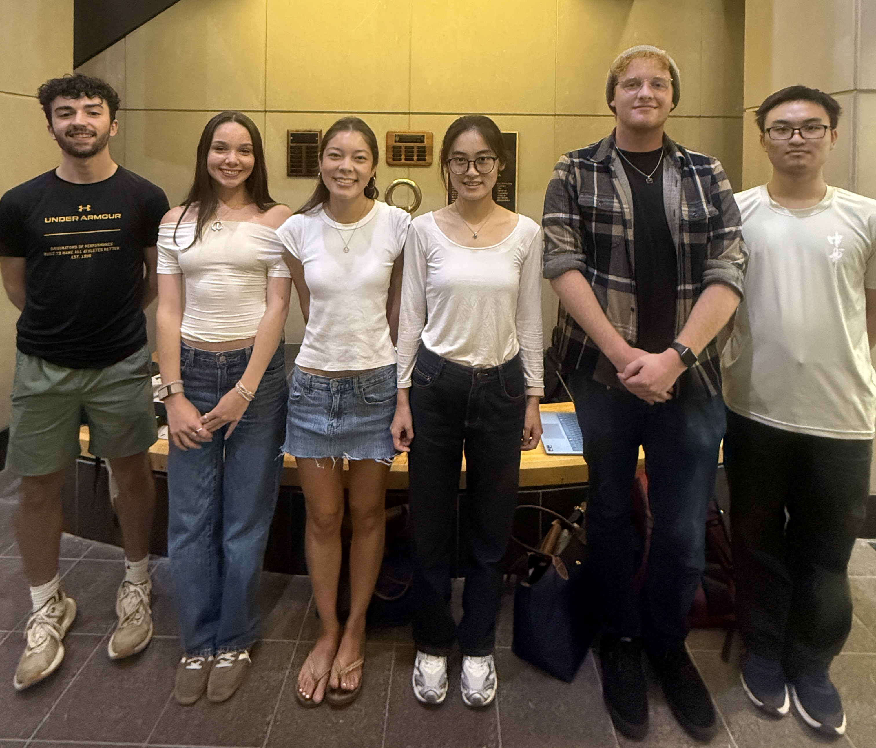 Samuel Glanville, Katie Wright, Noelle Johnston, Yisi Yang, Leo Thayer, Steve Lee