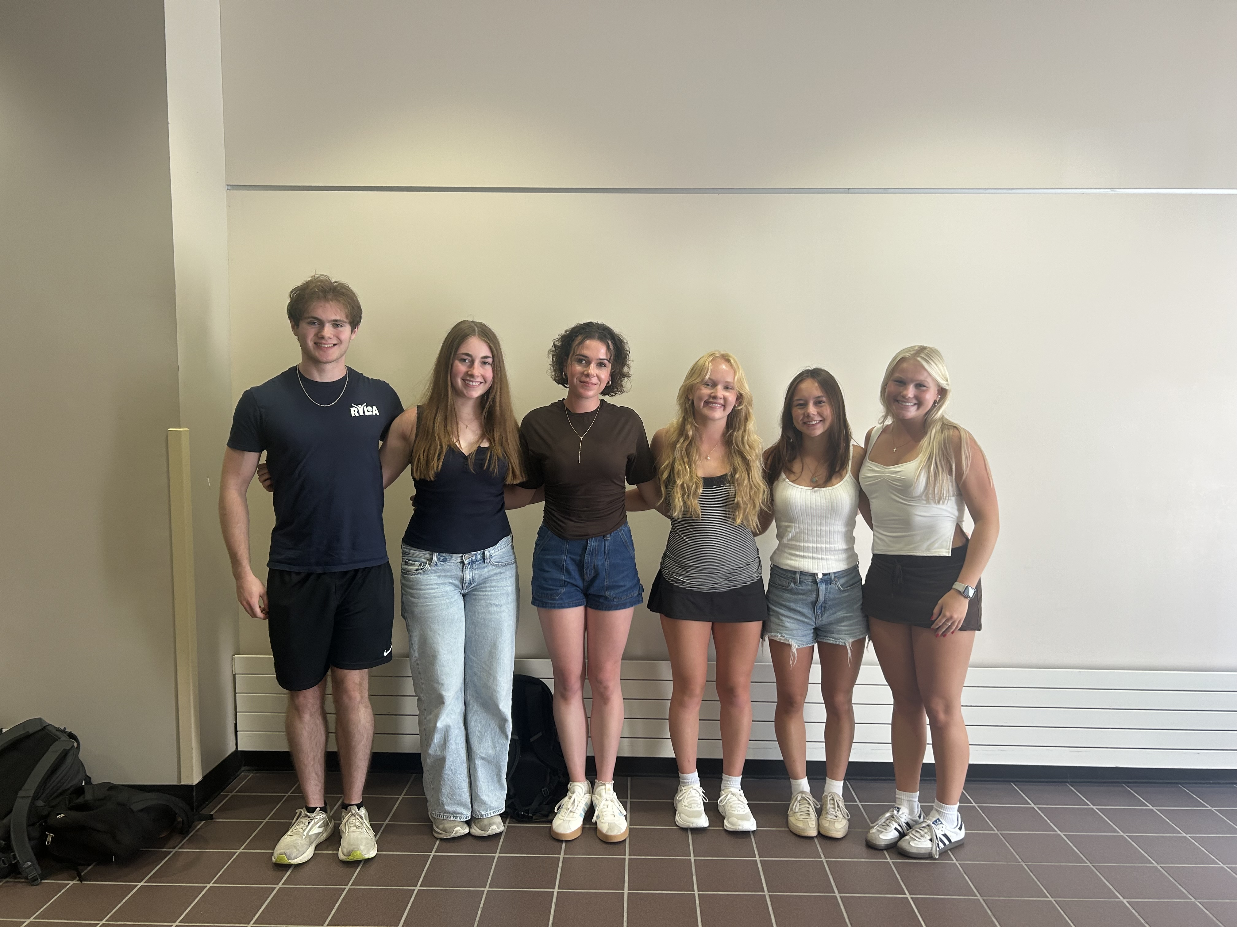 From left to right: Matthew Klysen, Kira Gitelson, Zoey Zinger, Lucy McArdle, Keira Ferrigan, Ella Prose