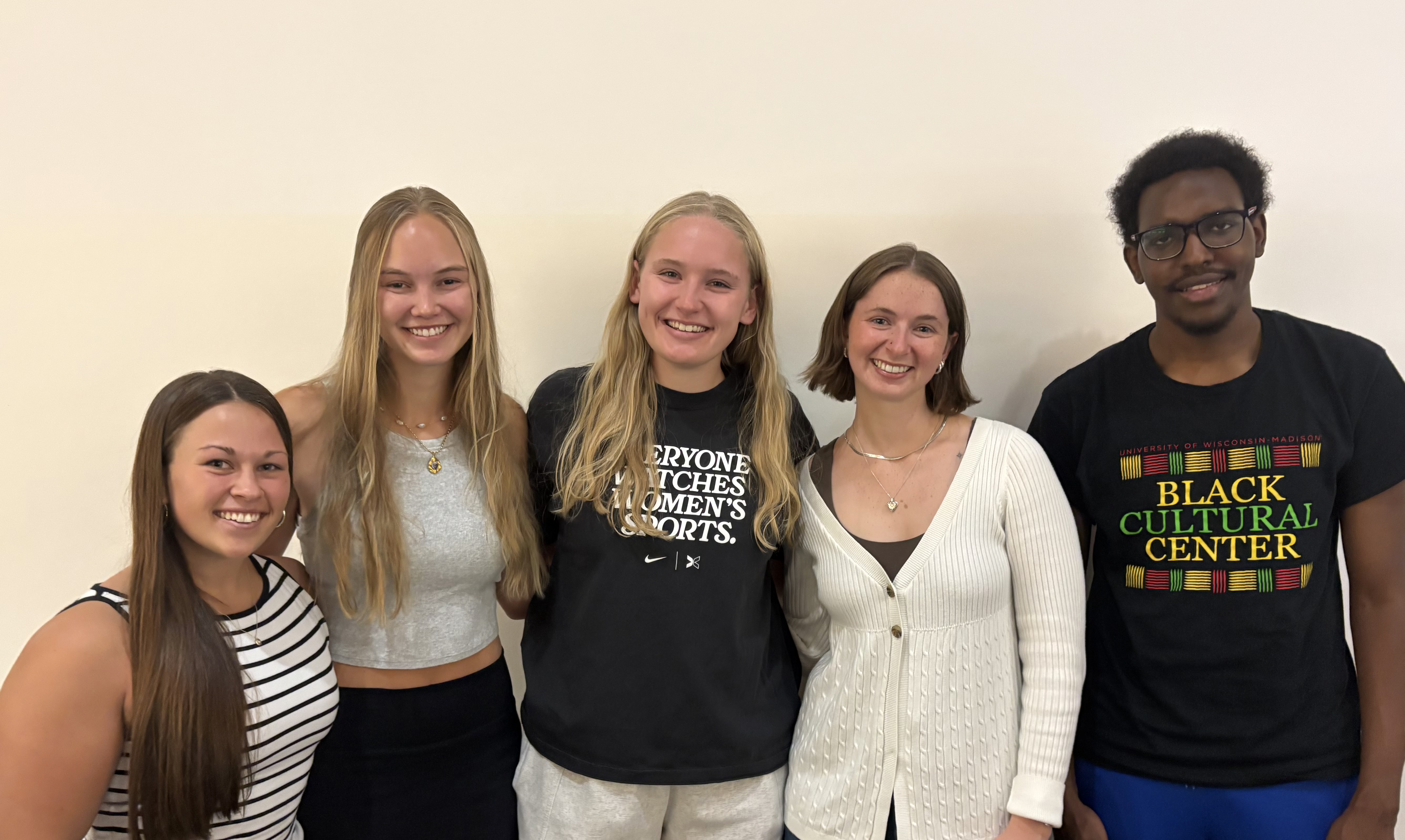 Team photo, left to right: Lauren Klein, Claudia Beckwith, Kylie Bamlett, Isabel Ploessl, Mohammed Ibrahim