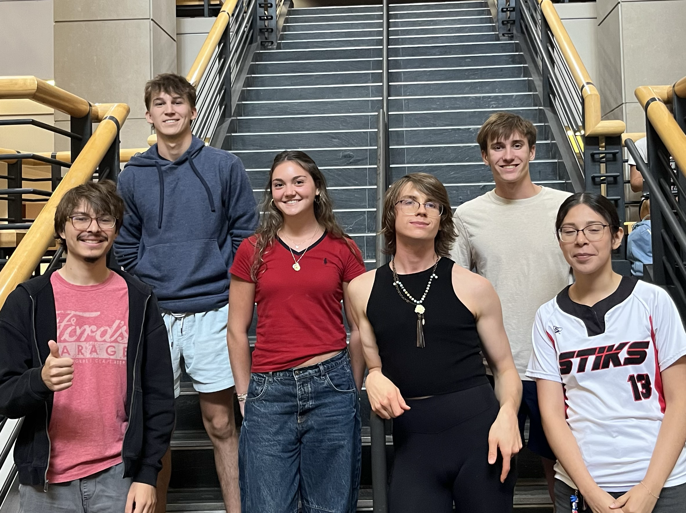 Team photo: Left to right: John Growt, Finlay Arrix, Isabelle Lemaire, Spencer Gilleran, William Rolfe, Ariadna Guerrero