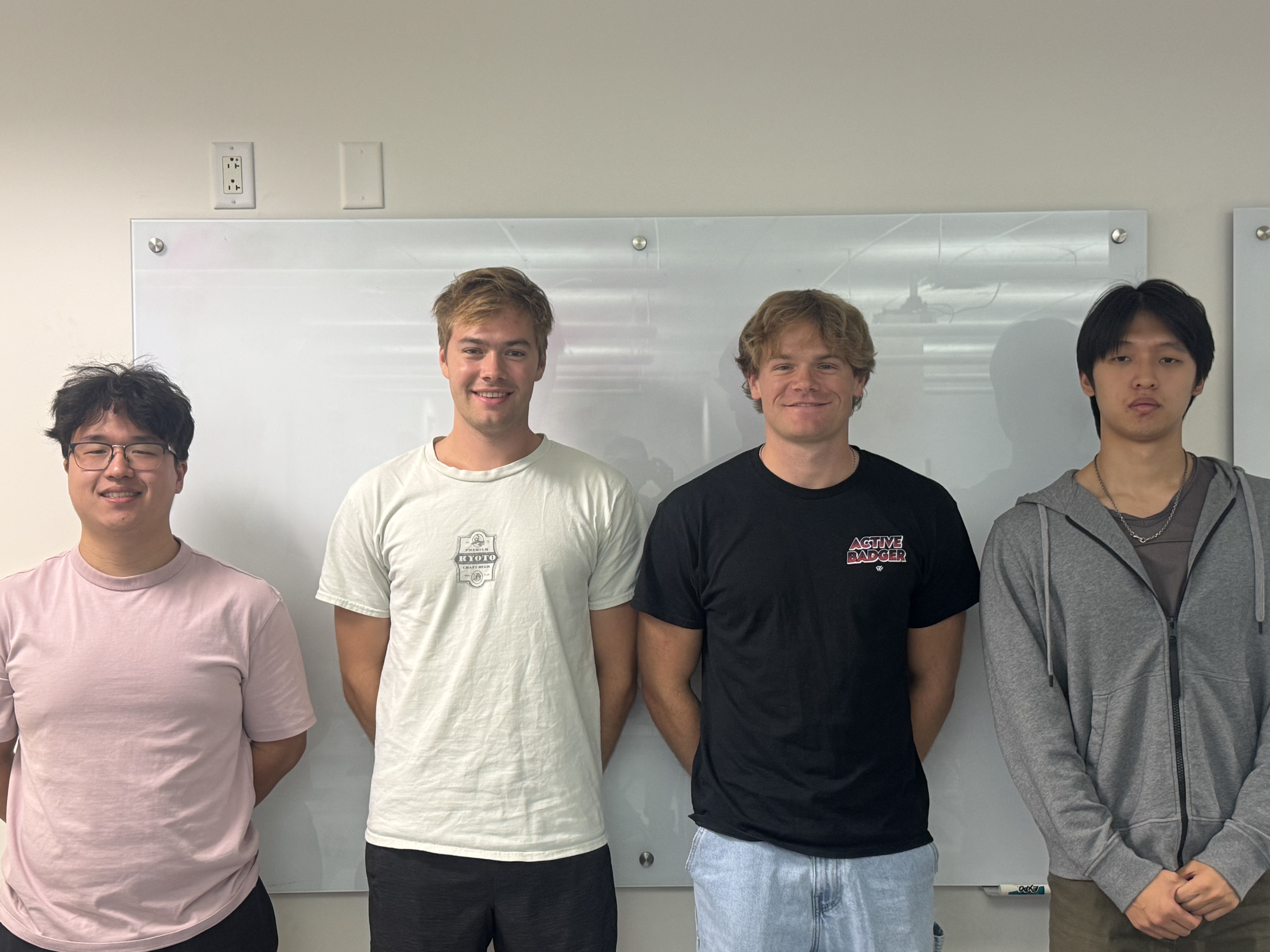 Team Photo: Left to right - Enson Zheng, Ruffin Bryant, Noah Kalthoff, Kevin Zhang