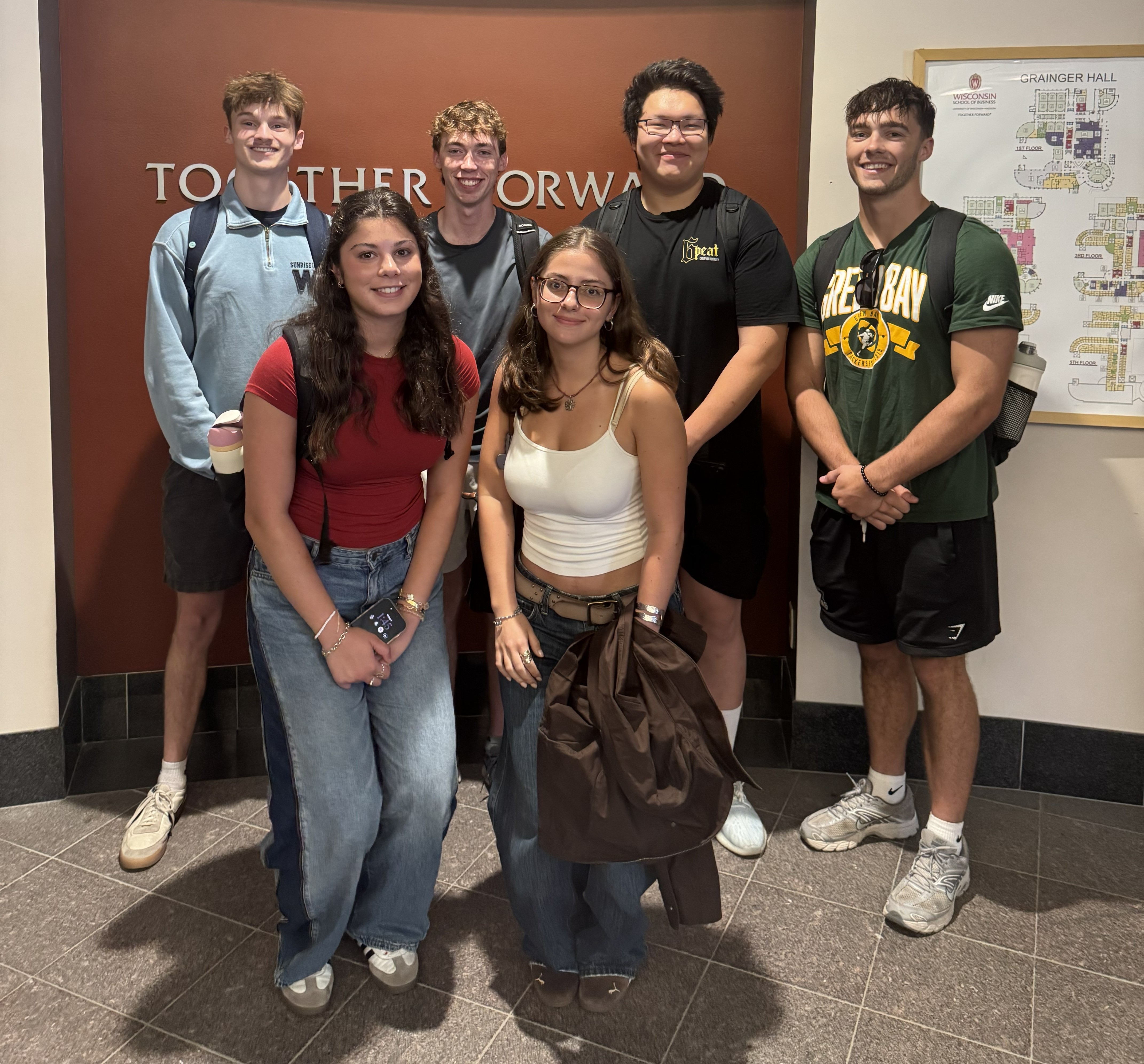 Top Row: Ethan Brockman, Aidan Burich, Wylie Liu, Riley Verboomen; Bottom Row: Malika Chebaclo, Paula Carreon
