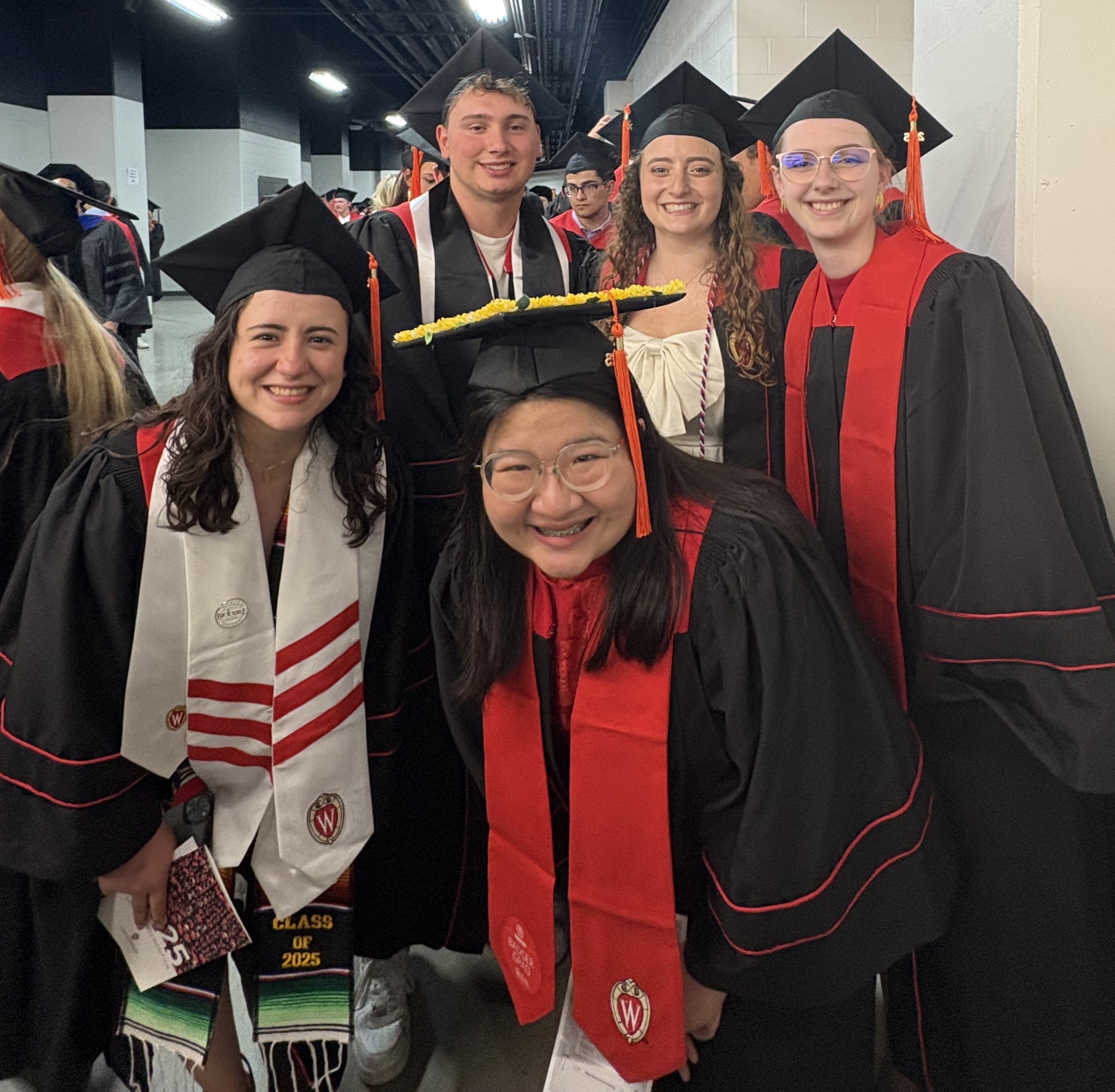 Ana Martinez,  Jayson O'halloran, Julia Salita, Emily Rhine, and Althys Cao (in front)