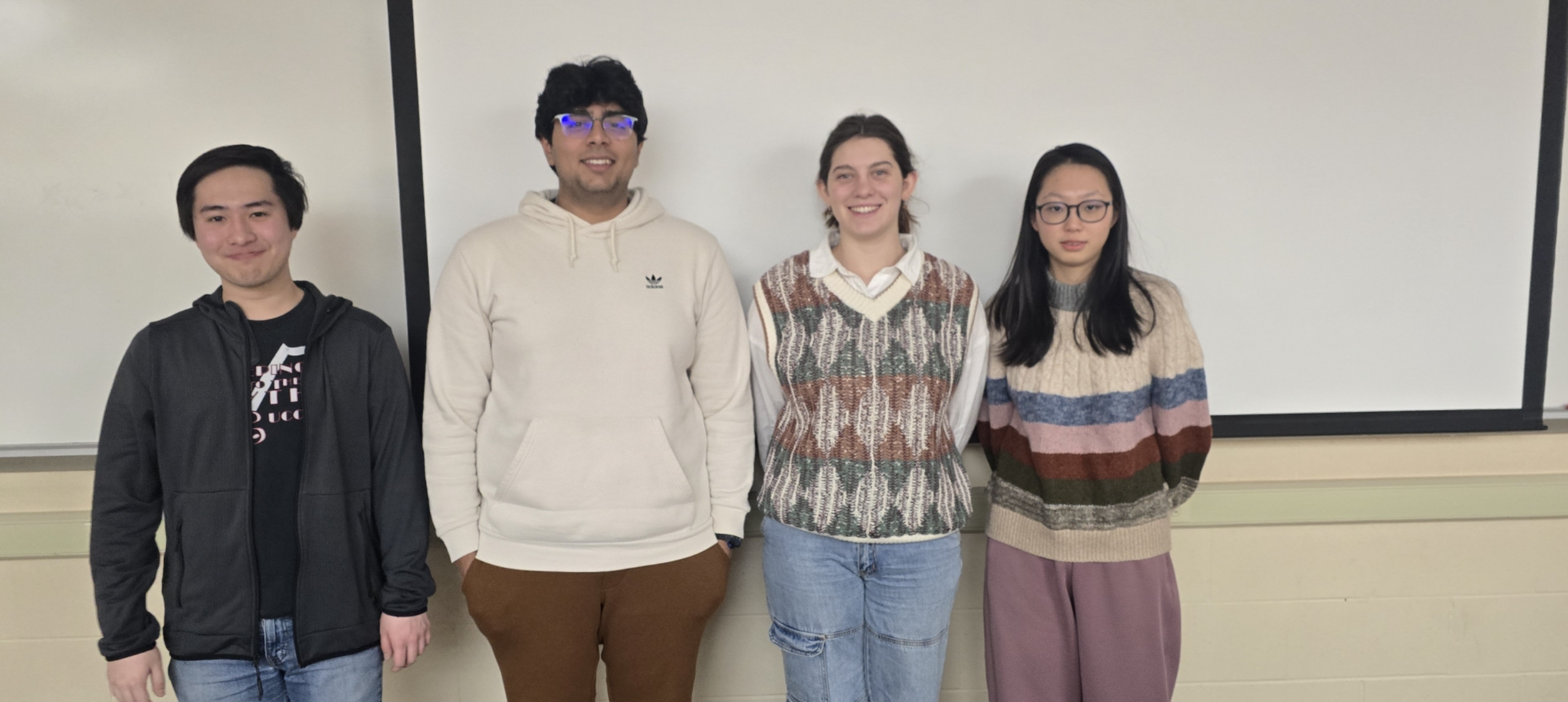 (Left to Right) Edward Han, Dhruv Nadkarni, Liv Baumann, Shuyan Zhang