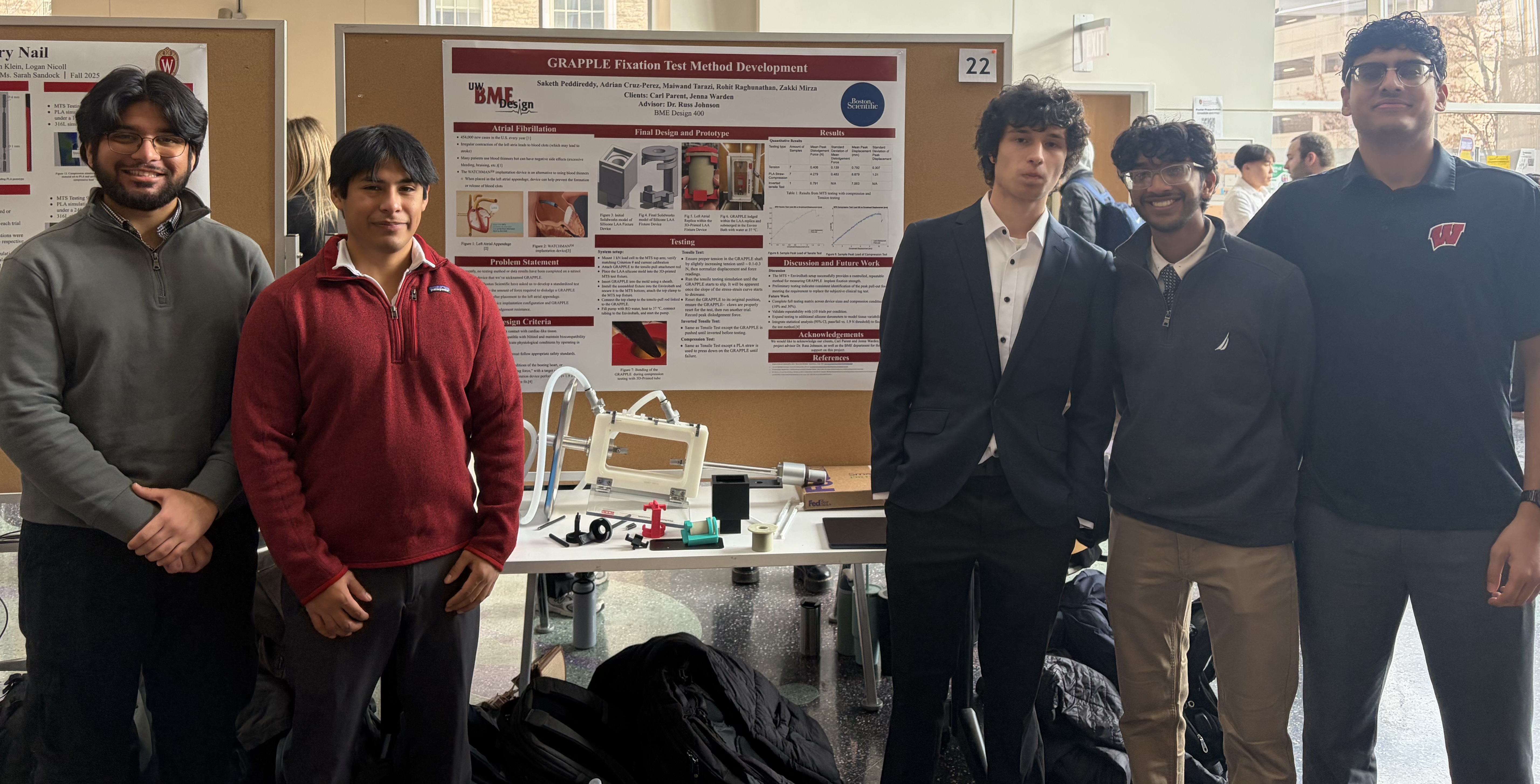 Our team, with students: Left: Zakki Mirza; Right: Maiwand Tarazi, Rohit Raghunathan, Saketh Peddireddy